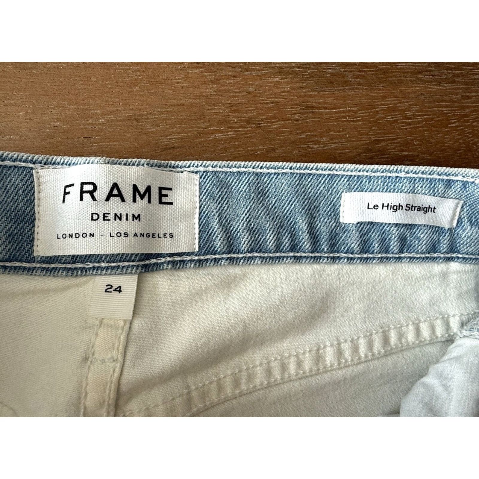 Frame FRAME Jeans Women's Regular Size 24 26x25 Le High Straight Denim 5-Pocket Bohemian City Multicolor Size 42" / US 20 - 3 Thumbnail