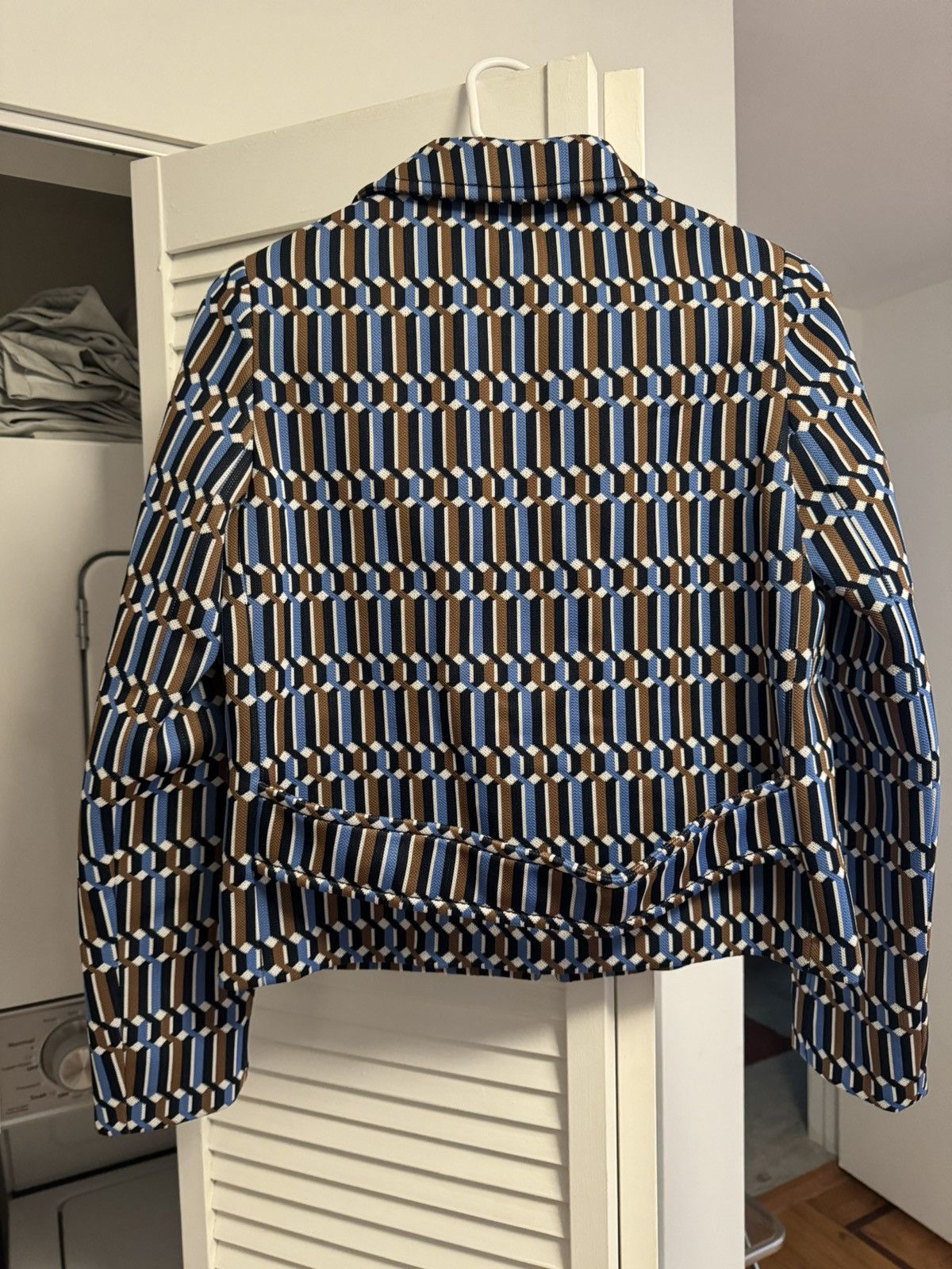 Prada Geometric Jacquard Jacket Size XS / US 0-2 / IT 36-38 - 4 Thumbnail