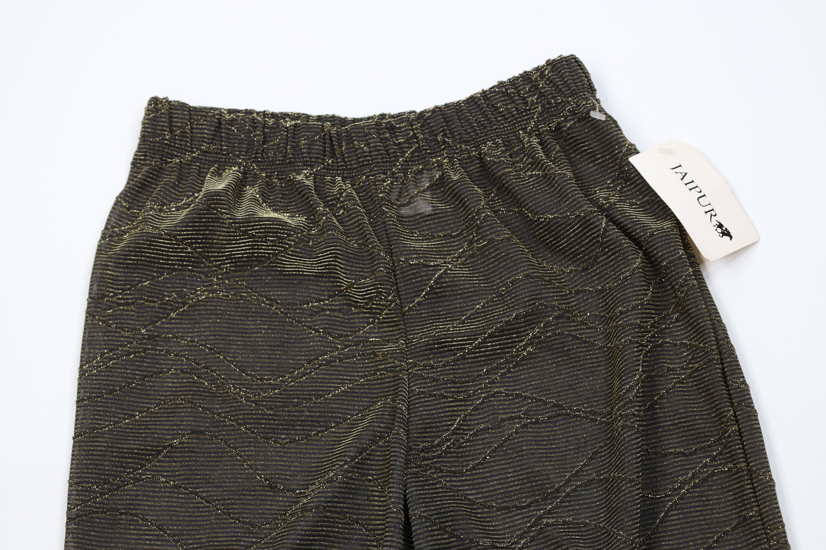 Vintage Deadstock Vintage 90s Sheer Metallic Harem Pants USA Gold Size 24" / US 00 / IT 34 - 2 Thumbnail