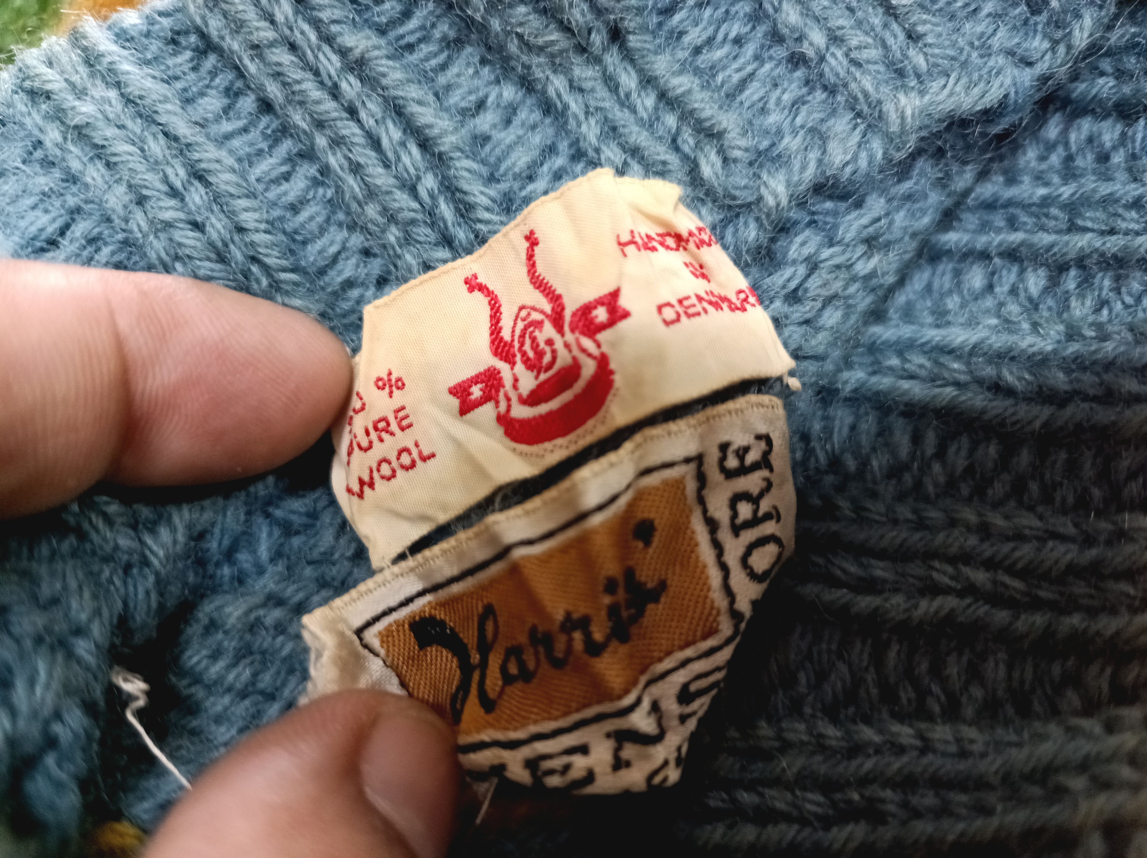 Handmade Knitwear 100% pure wool handmade in Denmark Size US L / EU 52-54 / 3 - 5 Thumbnail