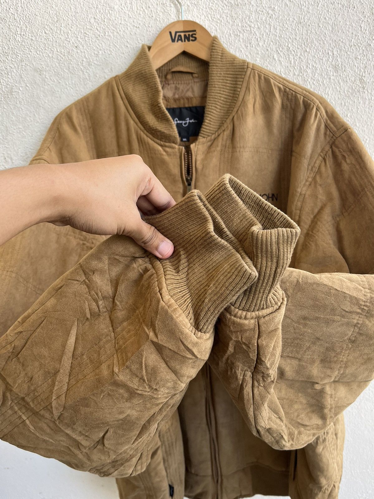 Sean John Sean John Bomber Jacket SpellOut Brown Size US XXL / EU 58 / 5 - 5 Thumbnail