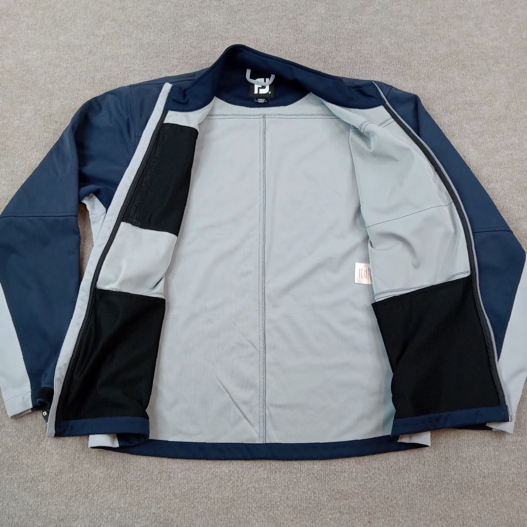 Footjoy FootJoy Golf Jacket Mens Large Blue Long Sleeve Mock Neck Full Zip Windbreaker Size US L / EU 52-54 / 3 - 5 Thumbnail
