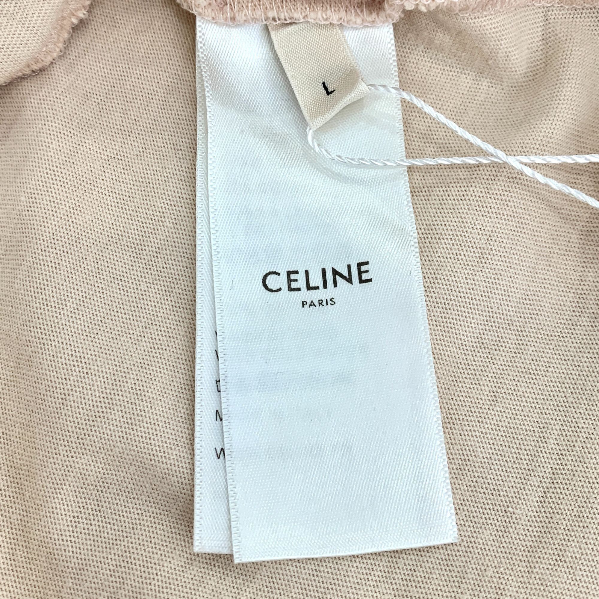 Celine Celine Nude Logo Print Cotton Crewneck Short Sleeve T-shirt Size L / US 10 / IT 46 - 4 Thumbnail