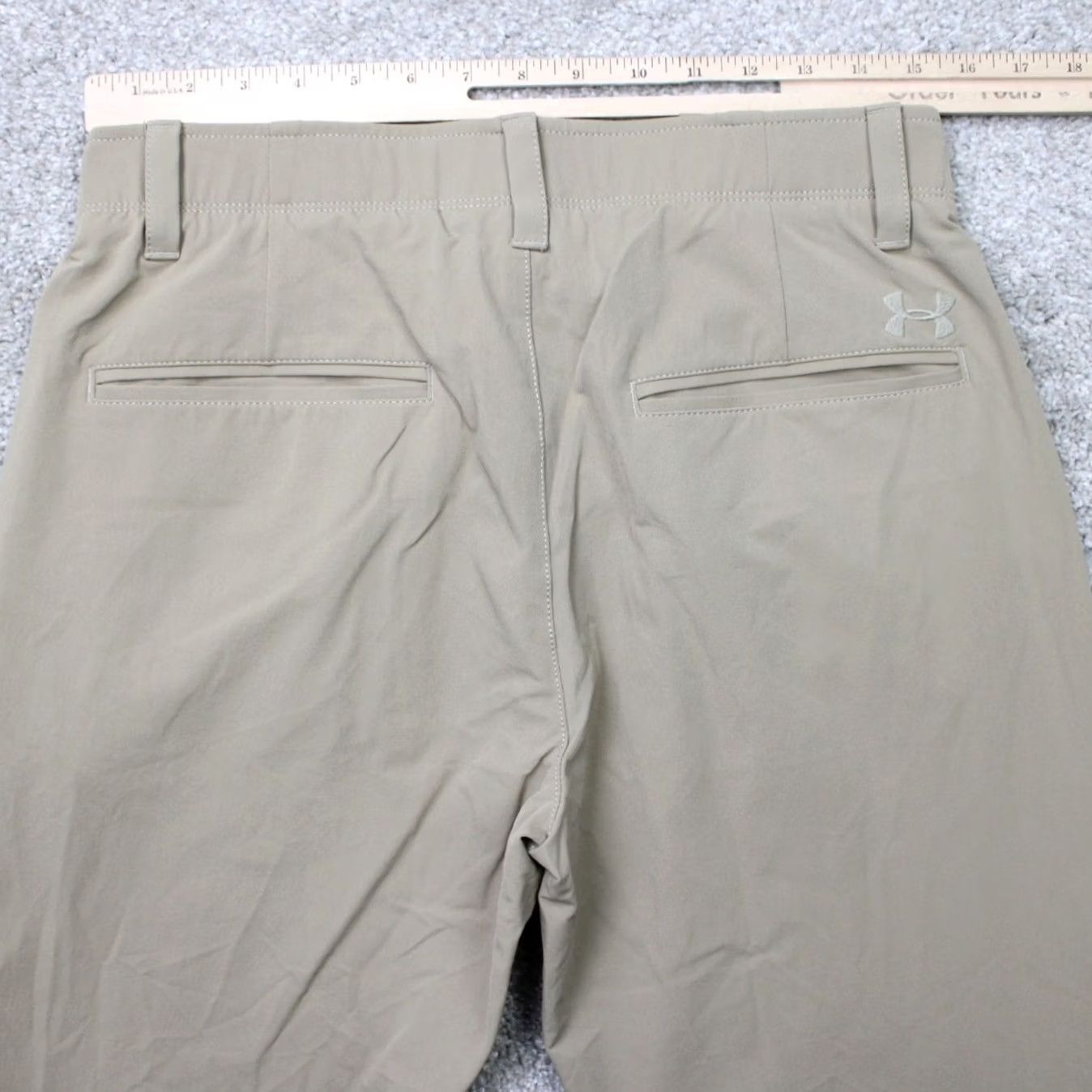 Under Armour Under Armour Pants Mens 32x30 Beige UA Match Play Loose Fit Straight Leg Golf Size US 32 / EU 48 - 7 Thumbnail