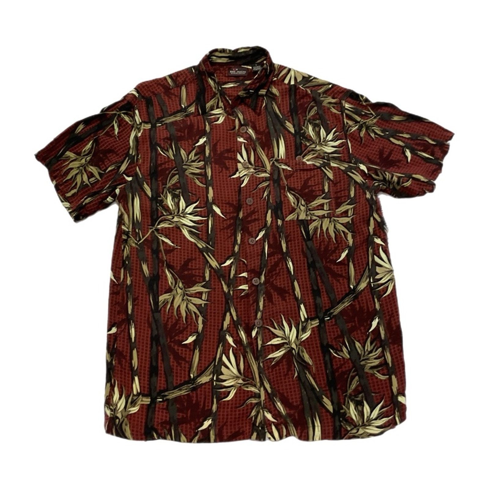 Vintage Red Macaw Floral Button-Up Shirt Size US L / EU 52-54 / 3 - 1 Thumbnail