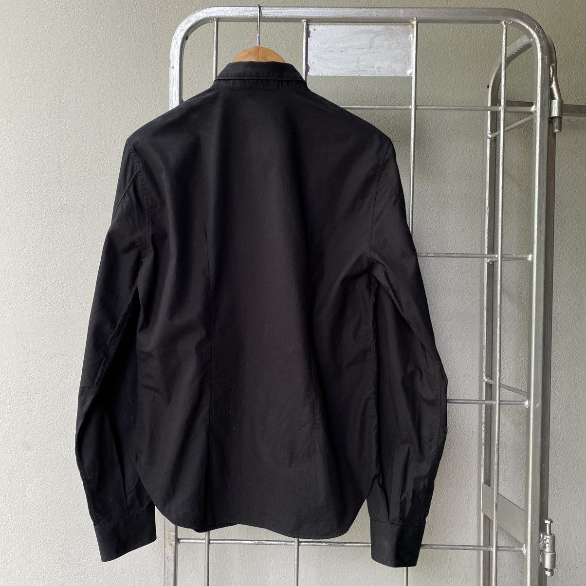 Helmut Lang HELMUT LANG Smart Black Button-Up with Brown Accents Size US XS / EU 42 / 0 - 12 Thumbnail