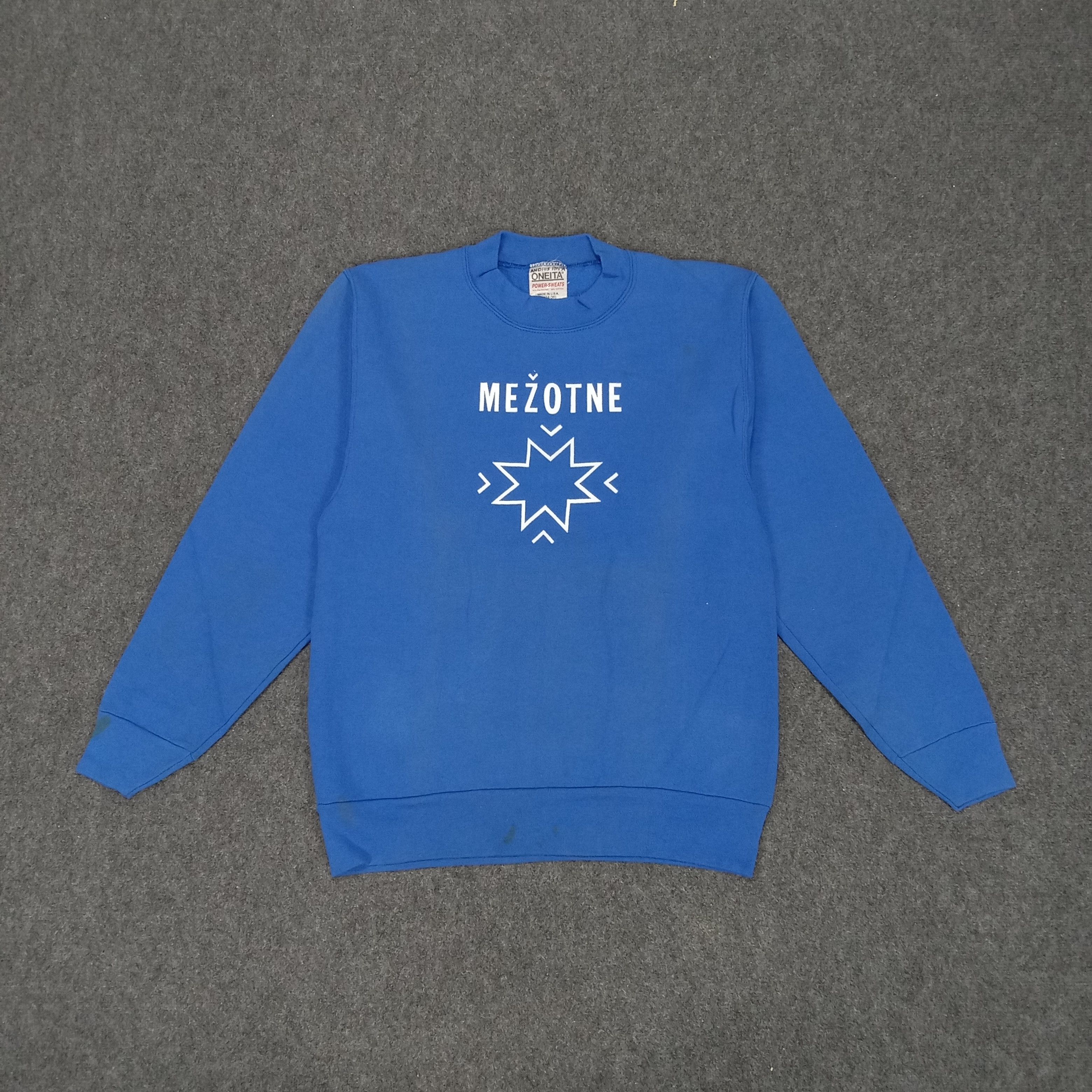 Vintage Mezotne American University College Sweatshirt Size US S / EU 44-46 / 1 - 1 Thumbnail