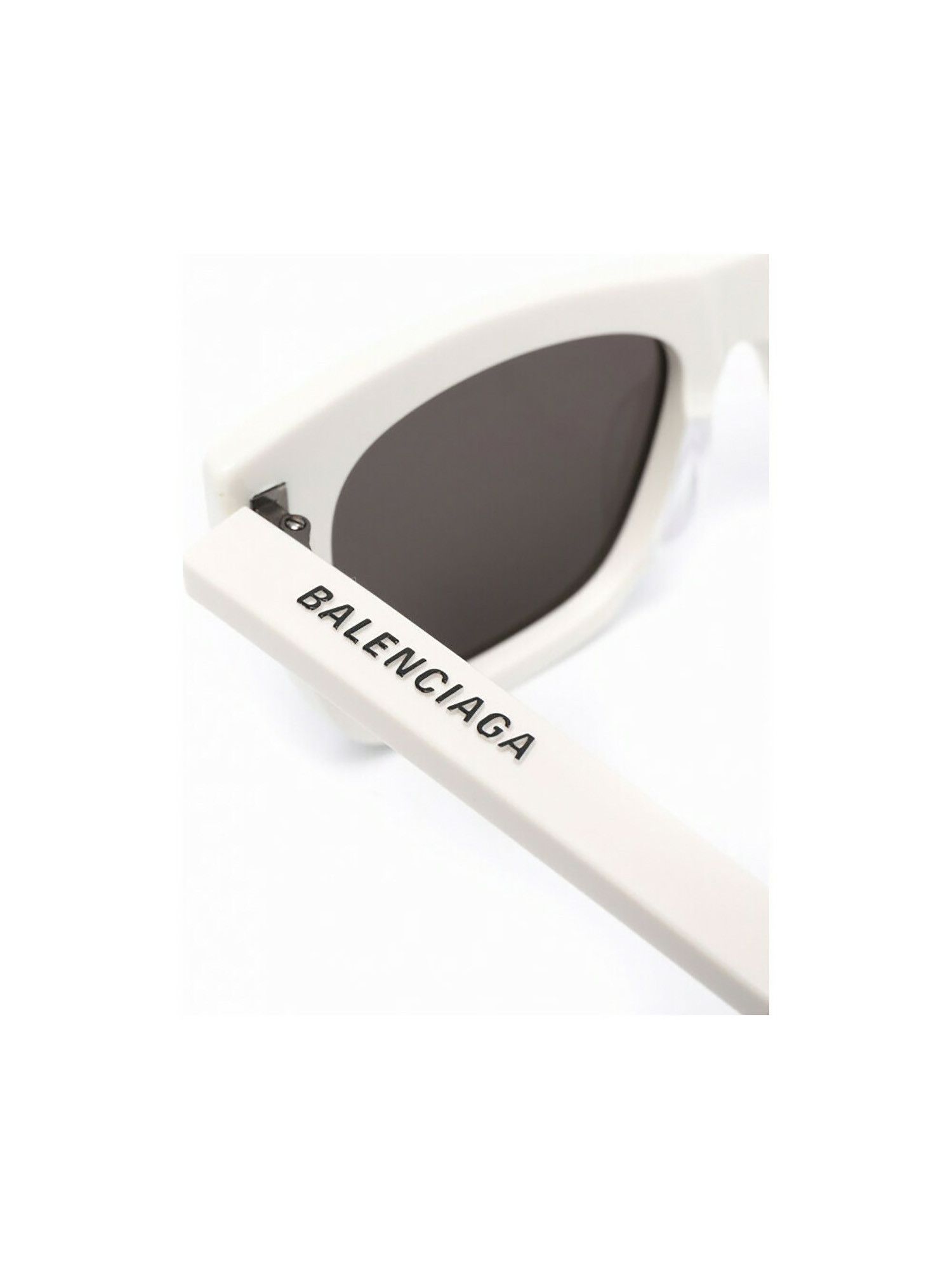 image of Balenciaga Rectangular Sunglasses in White, Men's