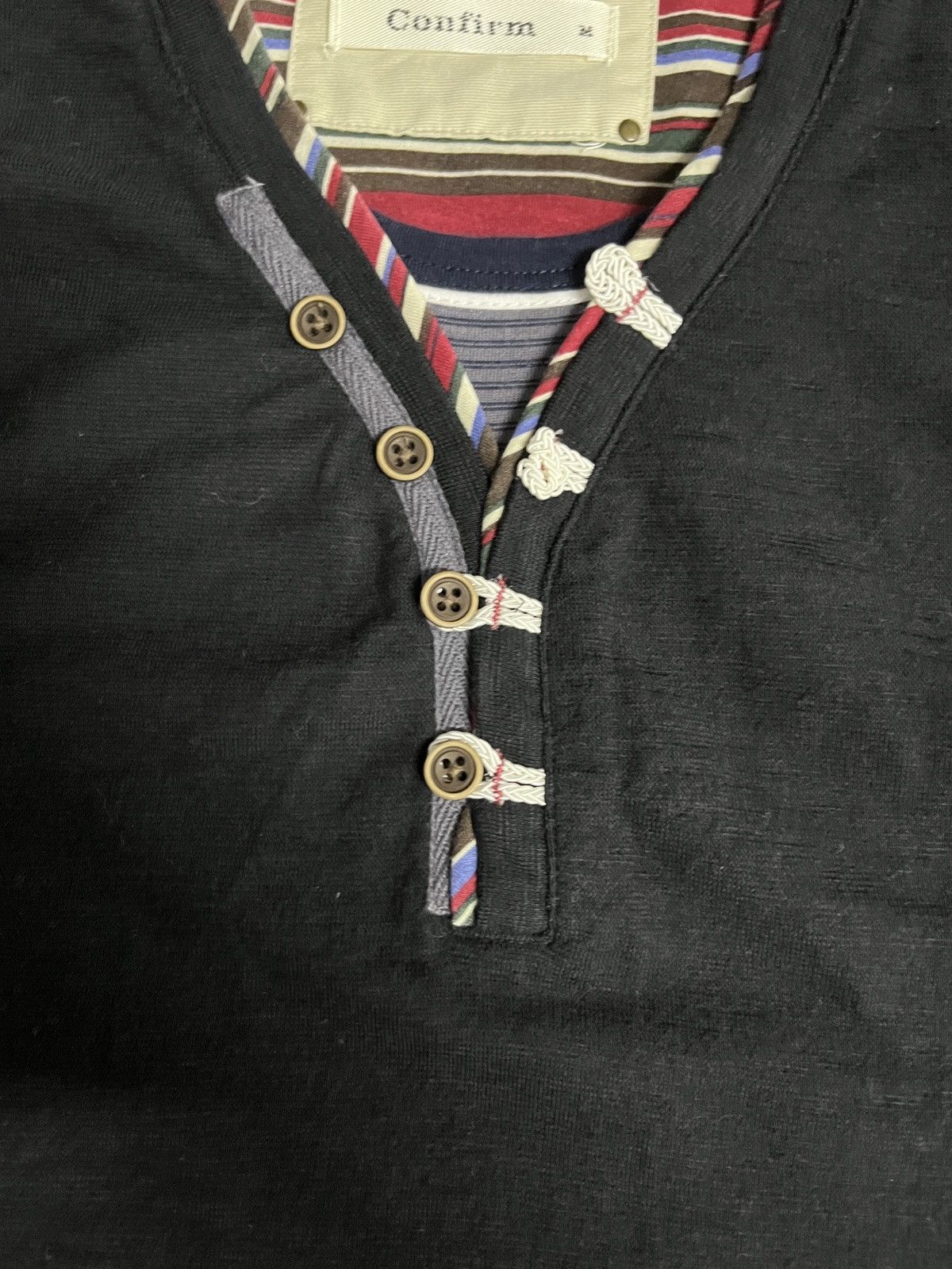 Greg Lauren Black Slub LS Confirm Henley Inspired by RRL GREG LAUREN Size US M / EU 48-50 / 2 - 3 Thumbnail