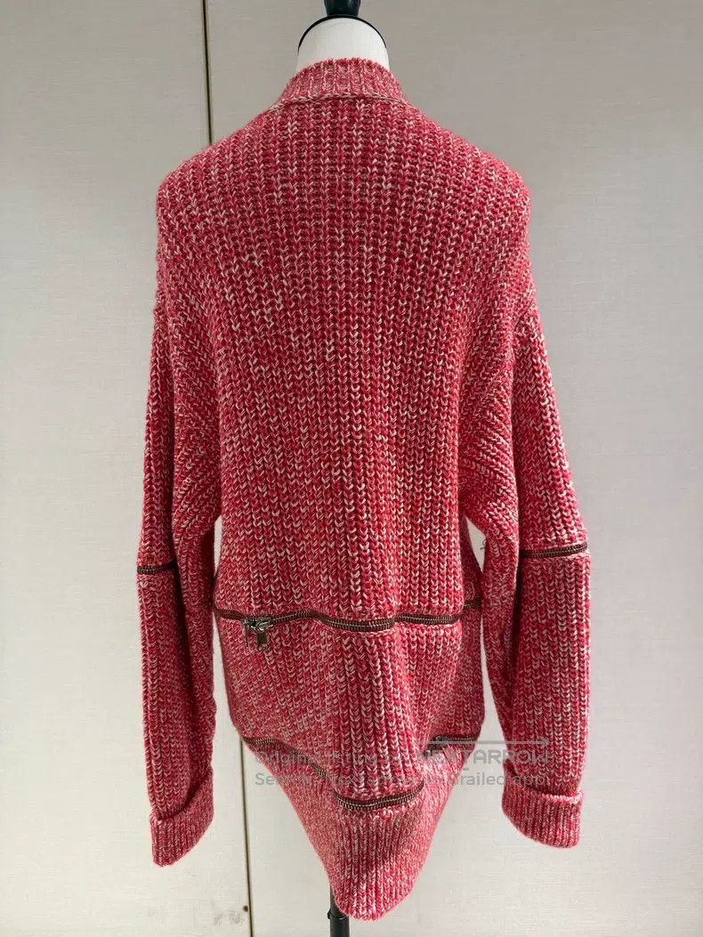 Alexander McQueen Alexander Mcqueen Red knitted sweater Size S / US 4 / IT 40 - 2 Thumbnail