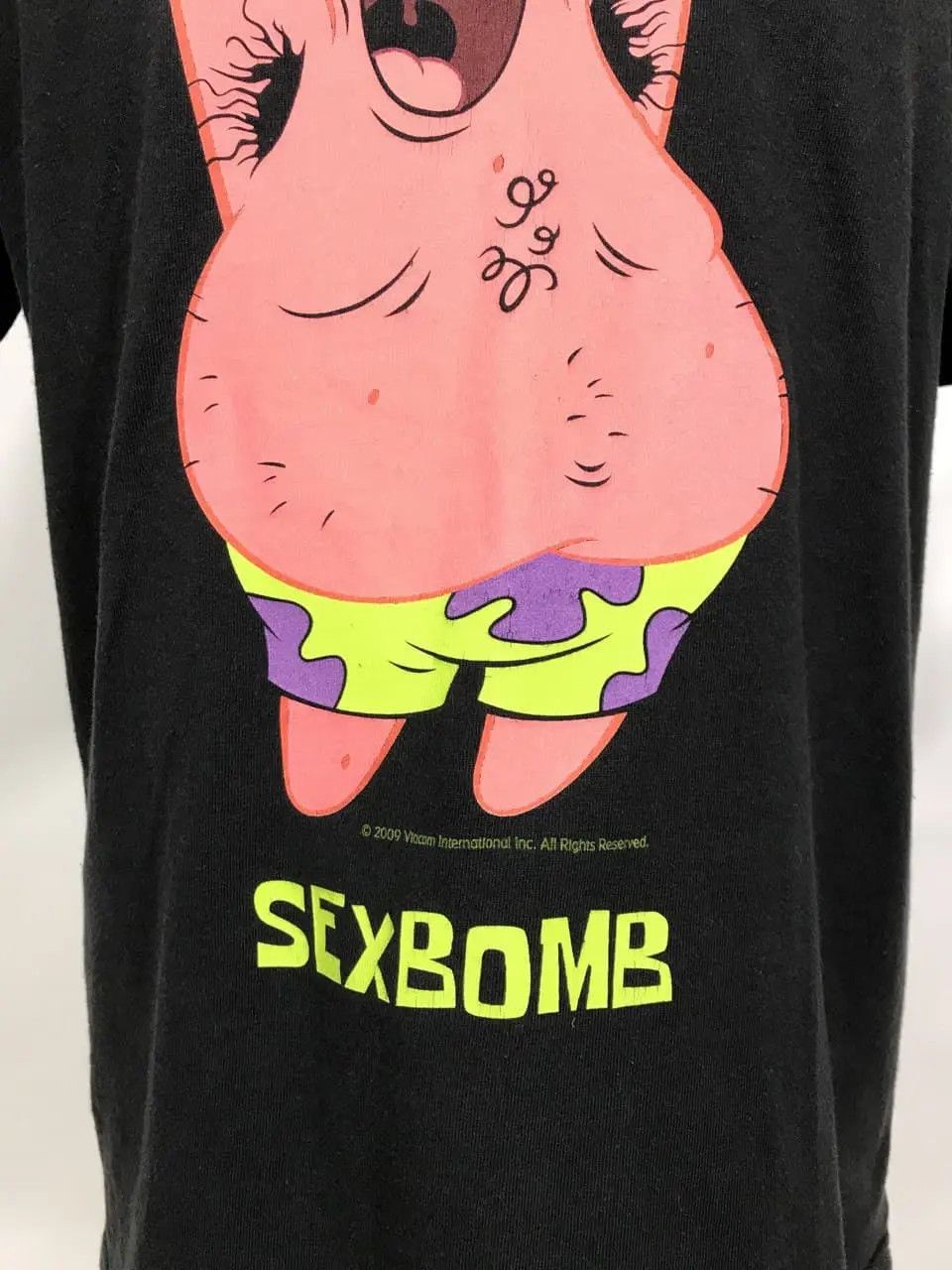 Vintage Spongebob squarepants Patrick Sex Bomb t-shirt 2009 Size US L / EU 52-54 / 3 - 3 Thumbnail