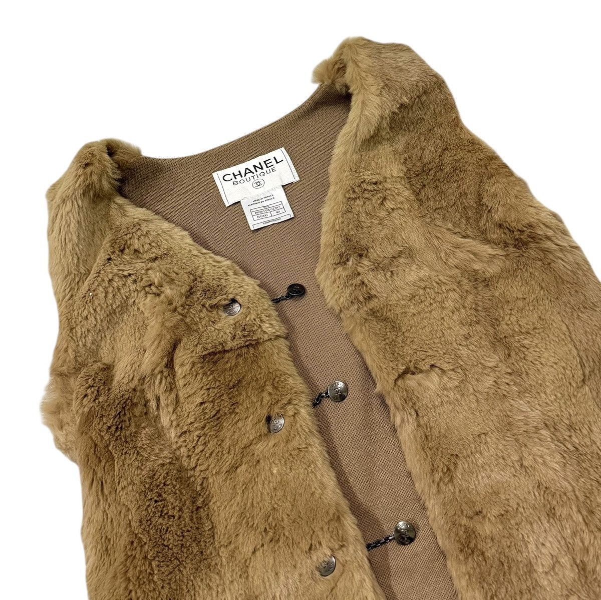 Chanel ‼️RUNWAY‼️Vintage 1997 Chanel Boutique Lapin Rabbit Fur Vest Size M / US 6-8 / IT 42-44 - 14 Thumbnail