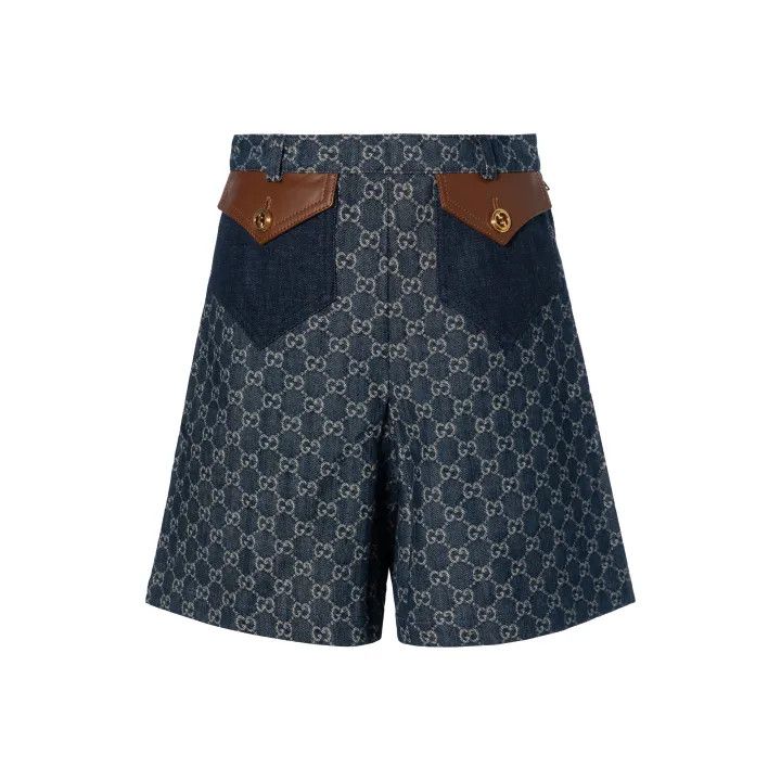 Gucci Gucci Denim Logo Print Casual Shorts Size 34" / US 12 / IT 48 - 1 Thumbnail