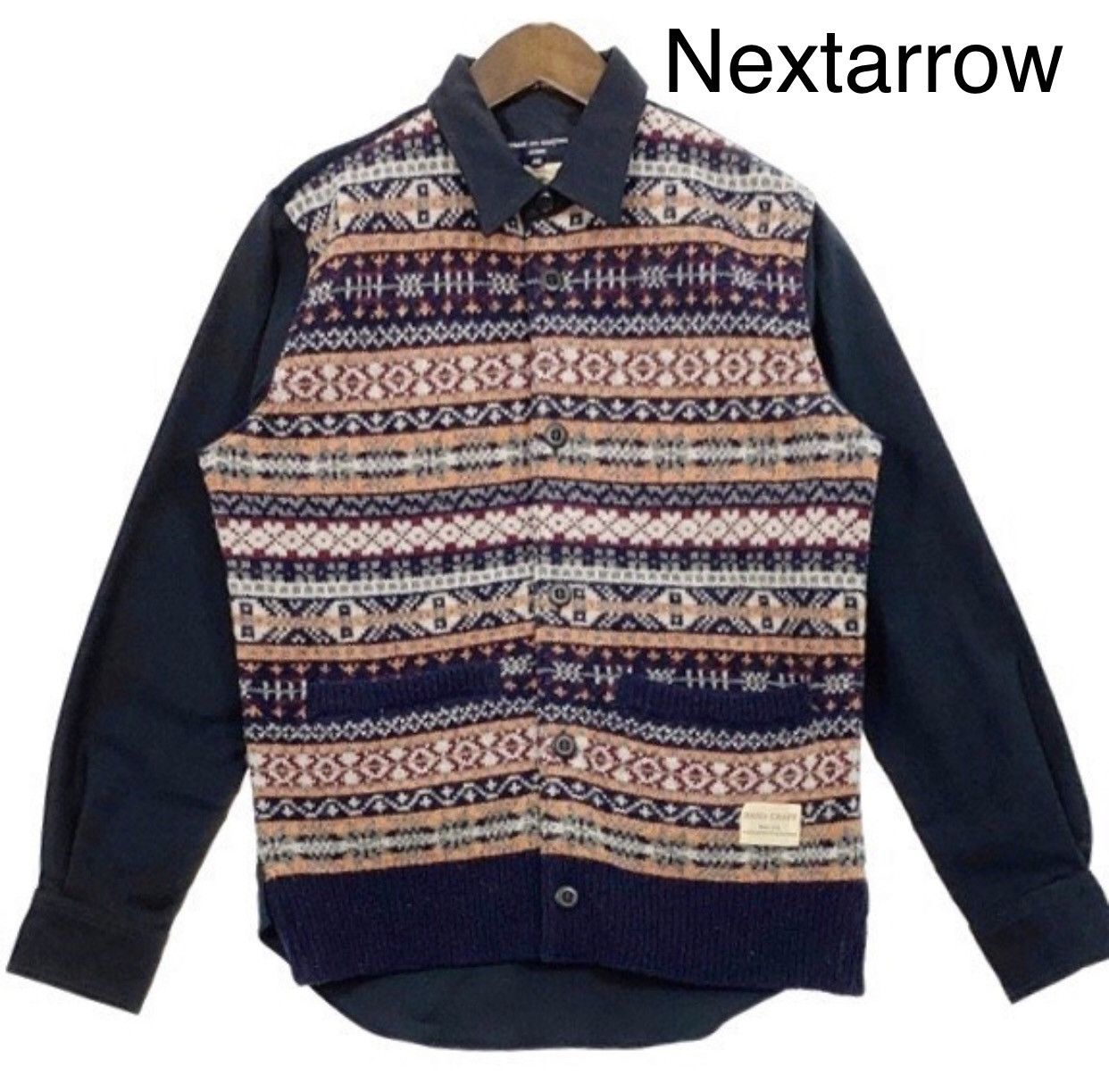 Comme des Garcons Navy blue knitted shirt 2412-Nextarrow Size US XS / EU 42 / 0 - 1 Thumbnail