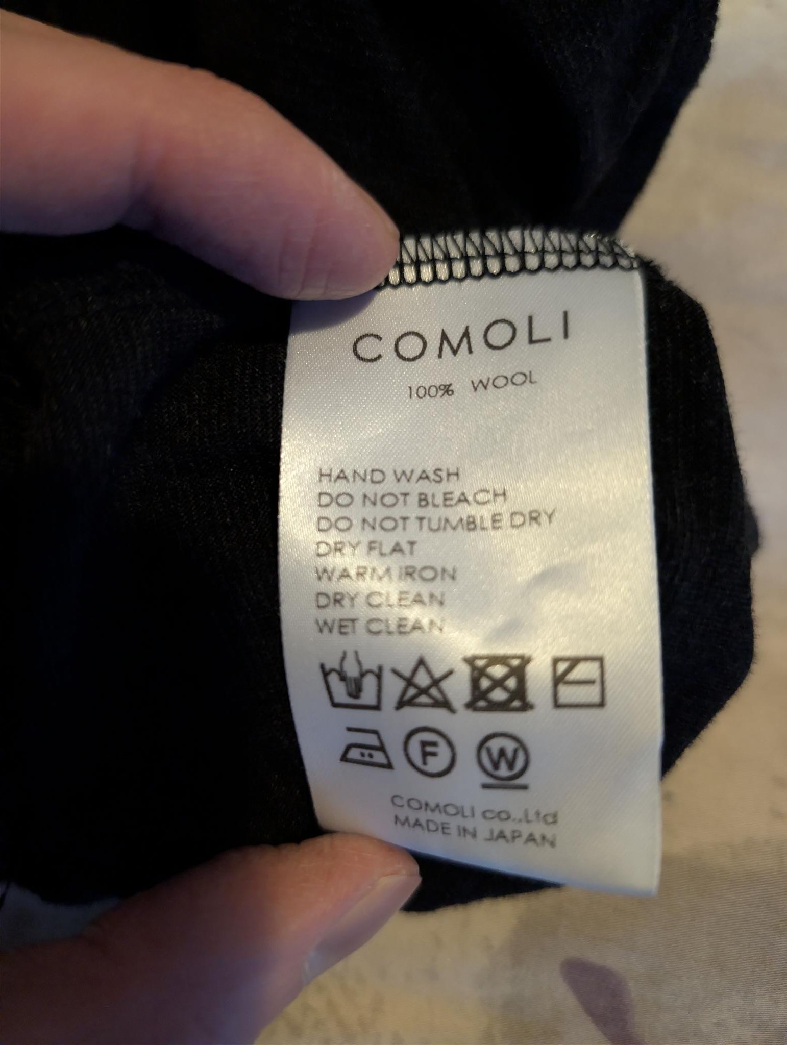 Comoli COMOLI Summer Wool Long Sleeve Charcoal Size 4 Size US L / EU 52-54 / 3 - 5 Thumbnail