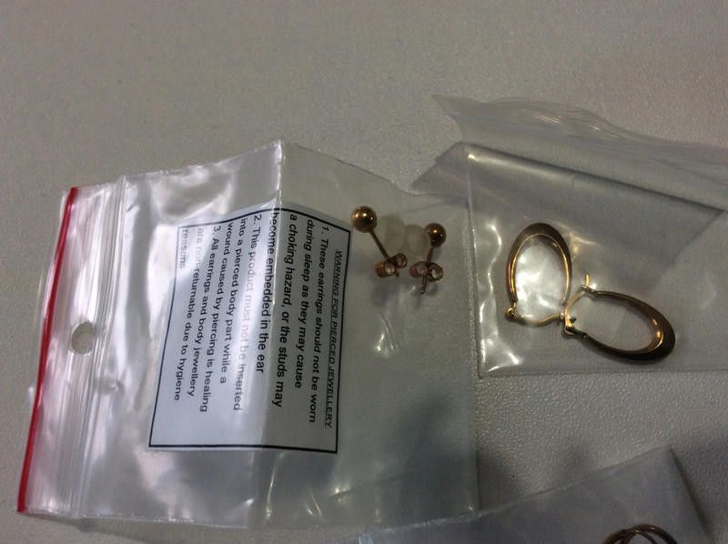 Designer 9ct gold ladies earring set Size ONE SIZE - 6 Thumbnail