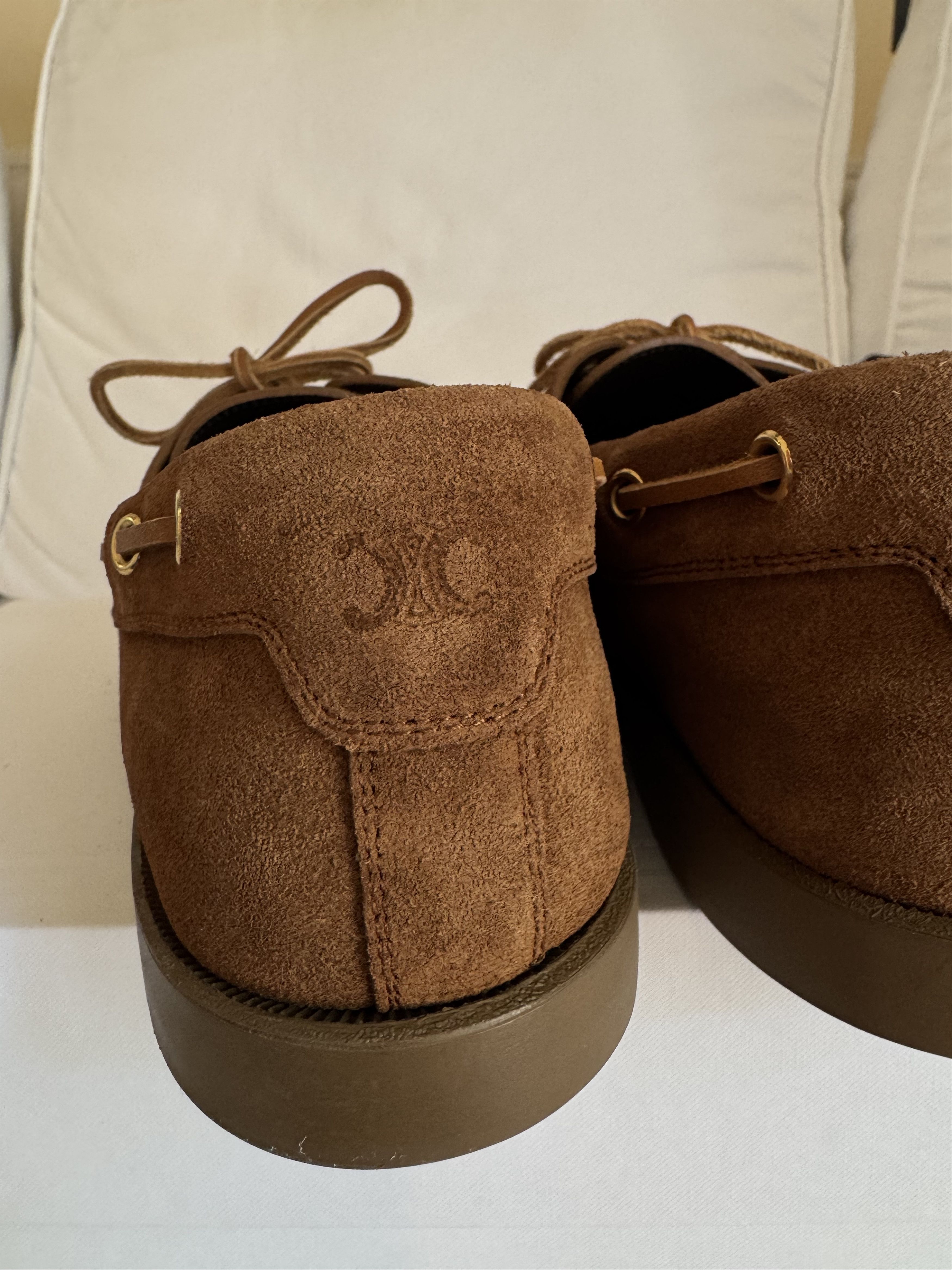 Celine × Hedi Slimane CELINE BATEAU IN SUEDE CALFSKIN Size US 8 / EU 41 - 5 Thumbnail