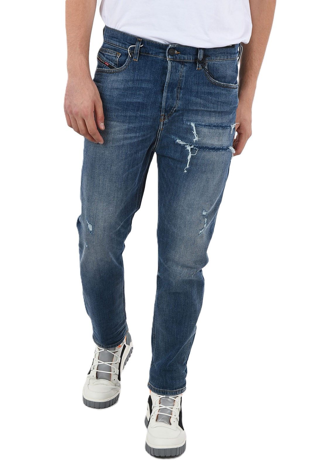 Diesel D-VIDER 0890X W30/L30 Carrot Stretch Blue 40437 Size US 30 / EU 46 - 1 Thumbnail