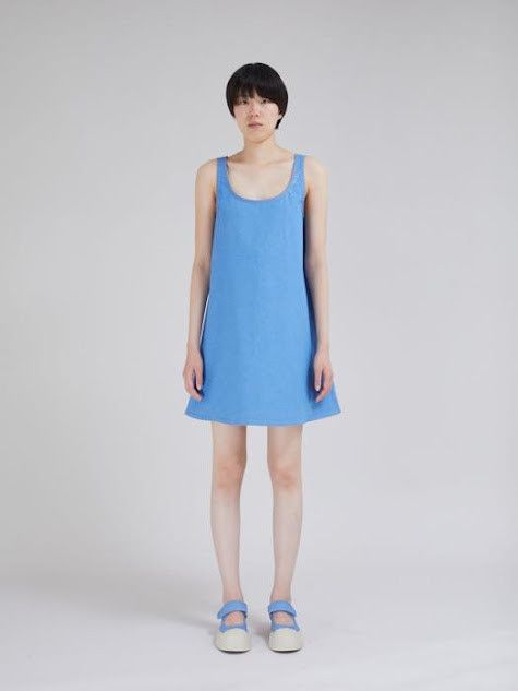 Marni oc11z0525 Midi Dress in Blue Size L / US 10 / IT 46 - 1 Thumbnail