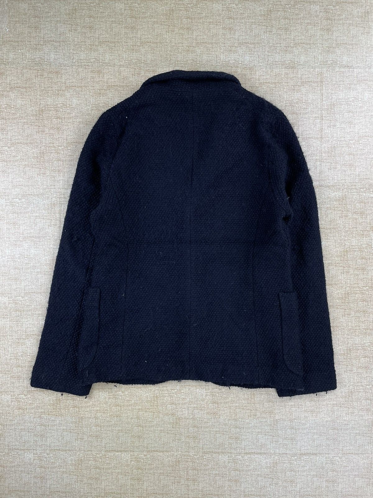 Blue Blue Japan × Indigo × Vintage Vtg BLUE BLUE JAPAN ARIGATO Pure Indigo Knit Button Jacket Size US M / EU 48-50 / 2 - 9 Thumbnail