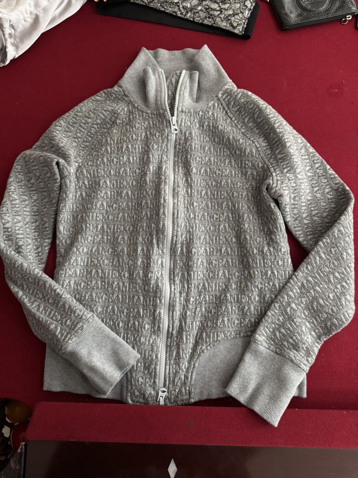 Armani Armani Exchange women's gray full-zip logo sweatshirt Size L / US 10 / IT 46 - 2 Thumbnail