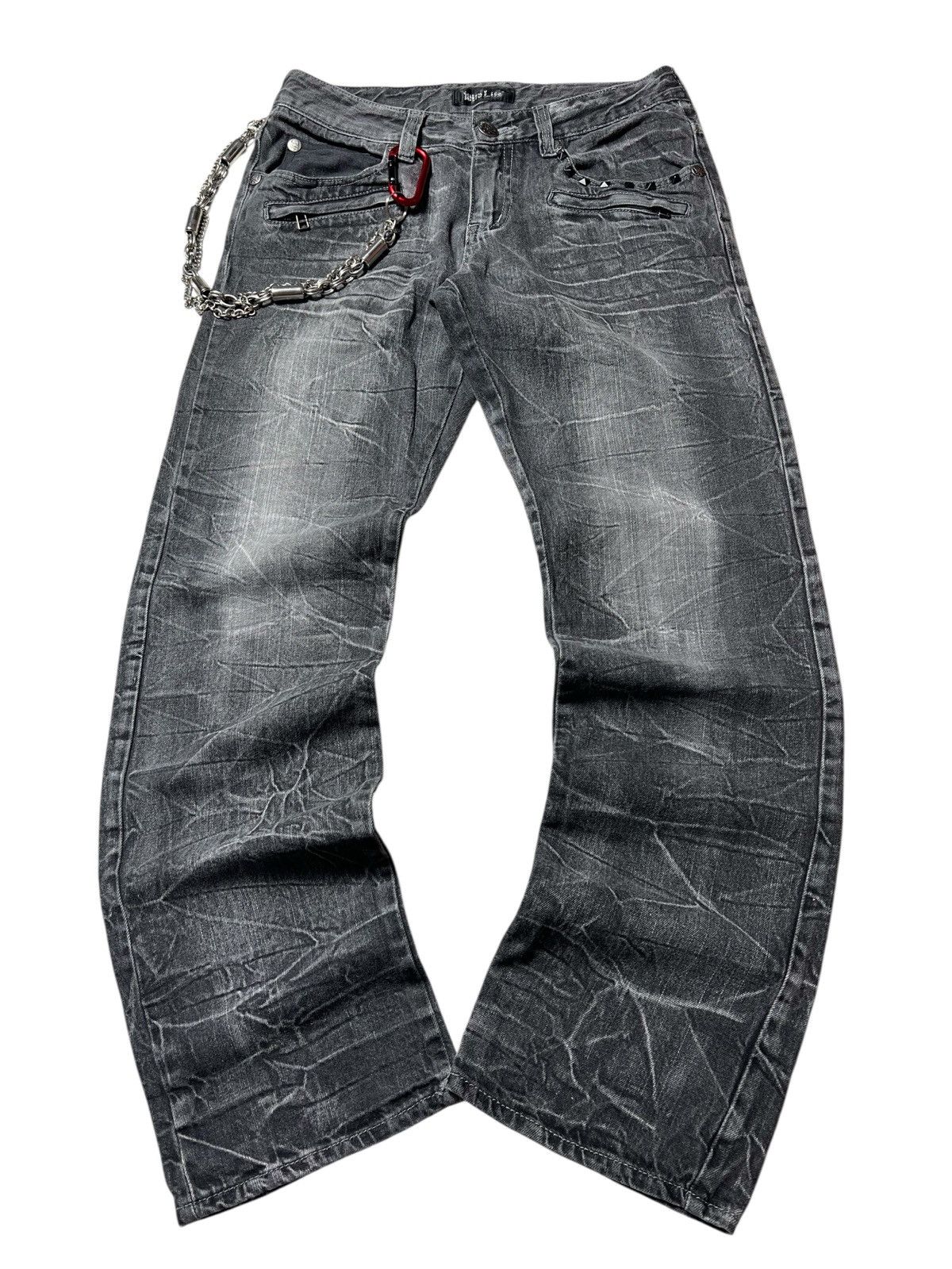 Japanese Brand Wild Life Studed Ifsixwasnine Style Clawn Mark Pants Size US 30 / EU 46 - 1 Thumbnail