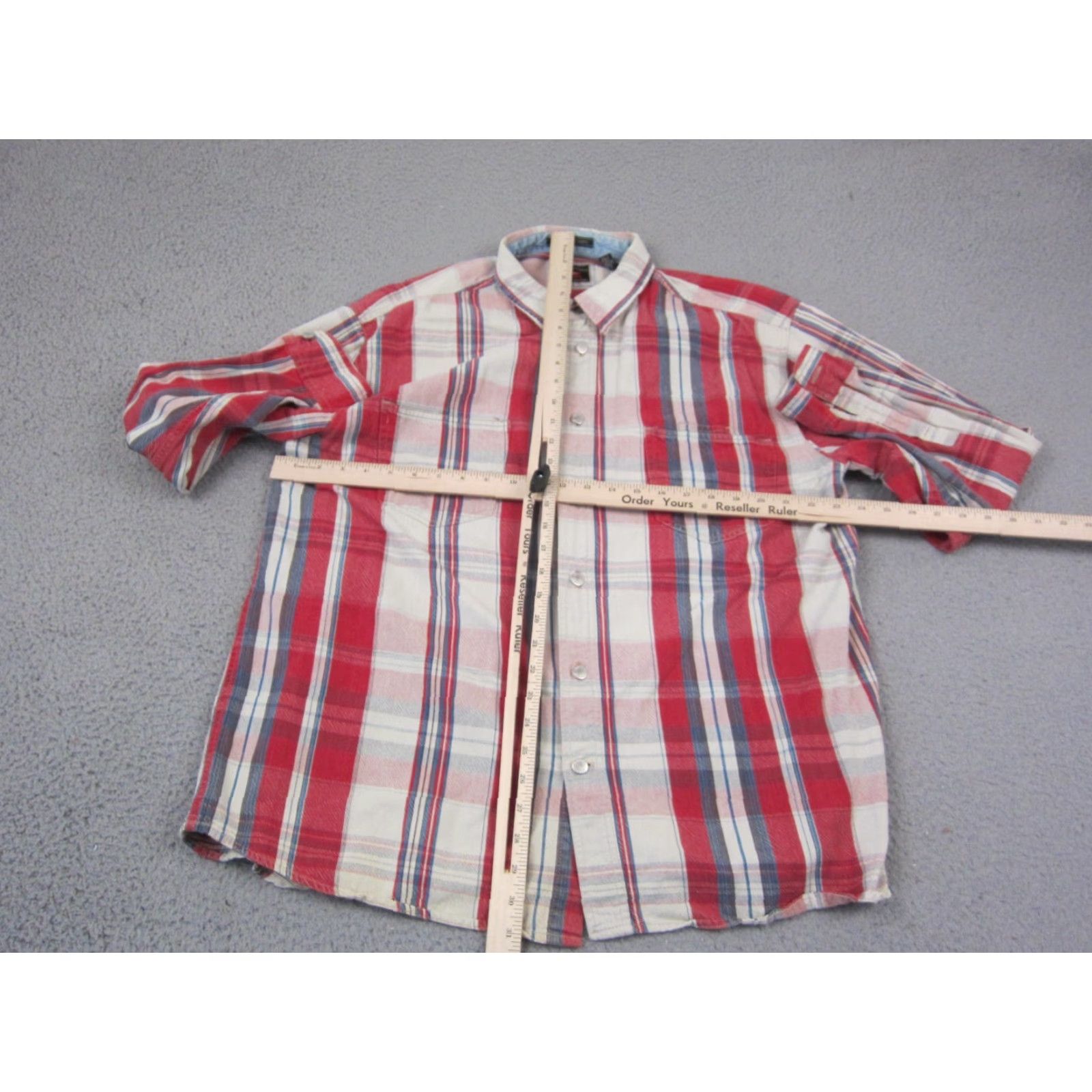 Wrangler VINTAGE Wrangler Shirt Mens XL Red Plaid Western Rodeo 90s Cotton Denim Button-Up Collared Long Sleeve Pockets Men's Size US XL / EU 56 / 4 - 6 Thumbnail