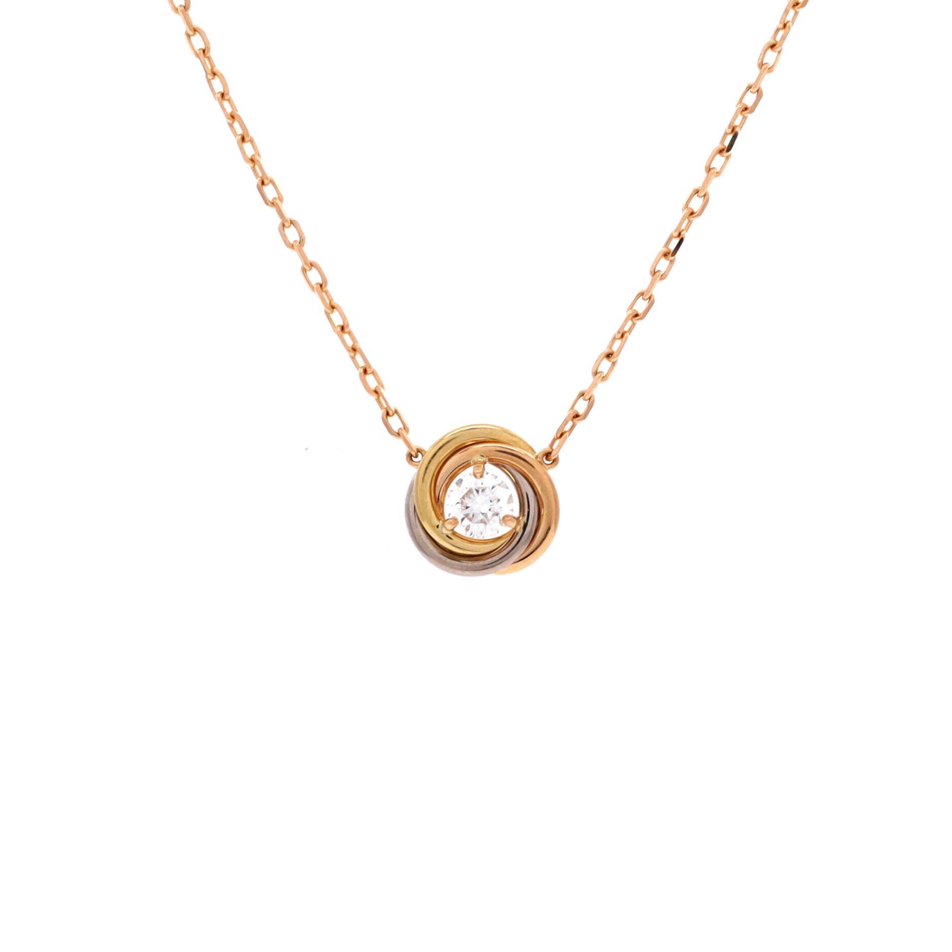 Cartier Trinity Diamond Pendant Necklace Size ONE SIZE - 1 Thumbnail
