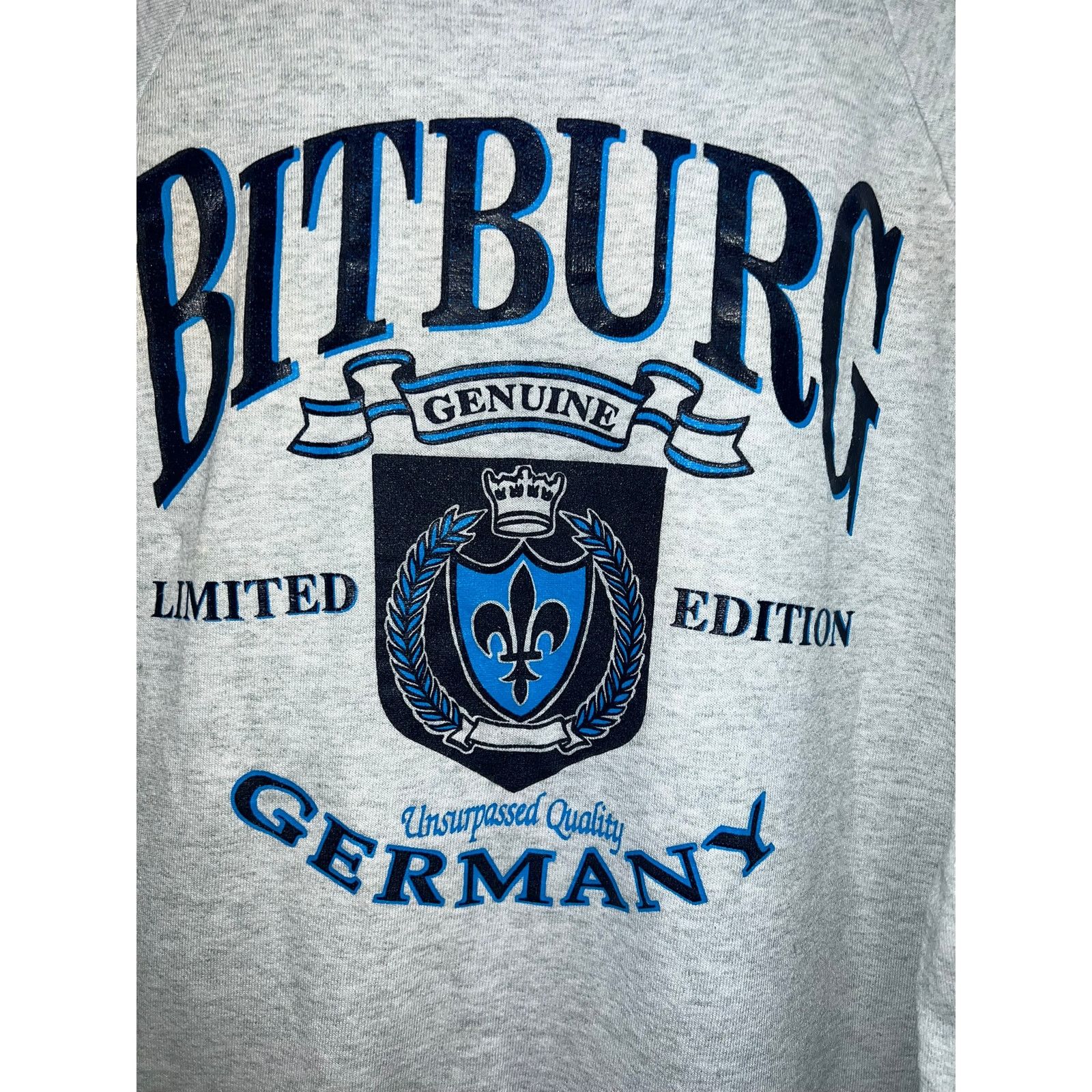 Vintage Vintage Germany Sweatshirt Bitburg Gray Crewneck 90s VTG 2XL Size US XXL / EU 58 / 5 - 2 Thumbnail