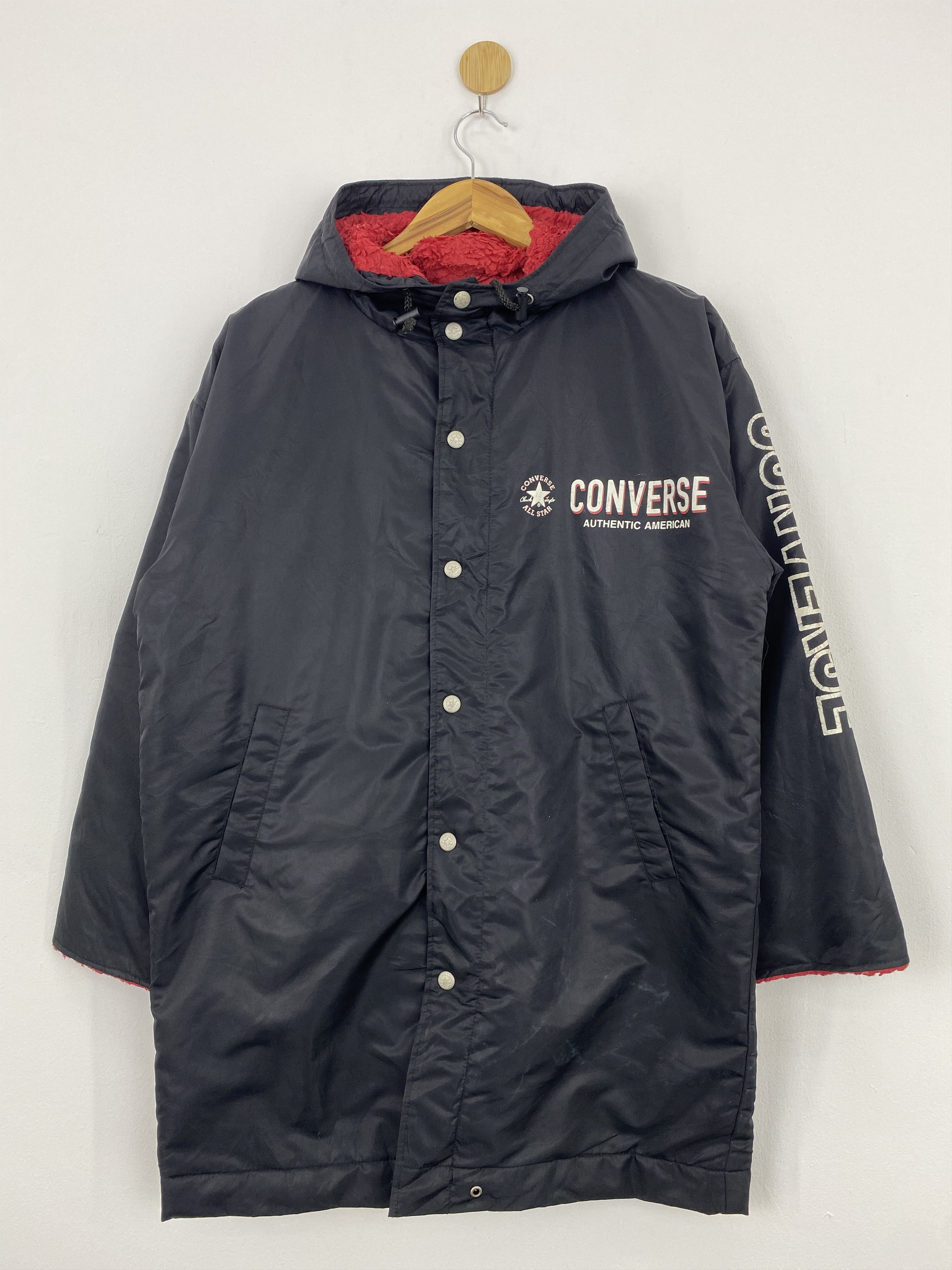 Converse Vintage Converse Big Logo Button Up Long Jacket J1870 Size US S / EU 44-46 / 1 - 3 Thumbnail