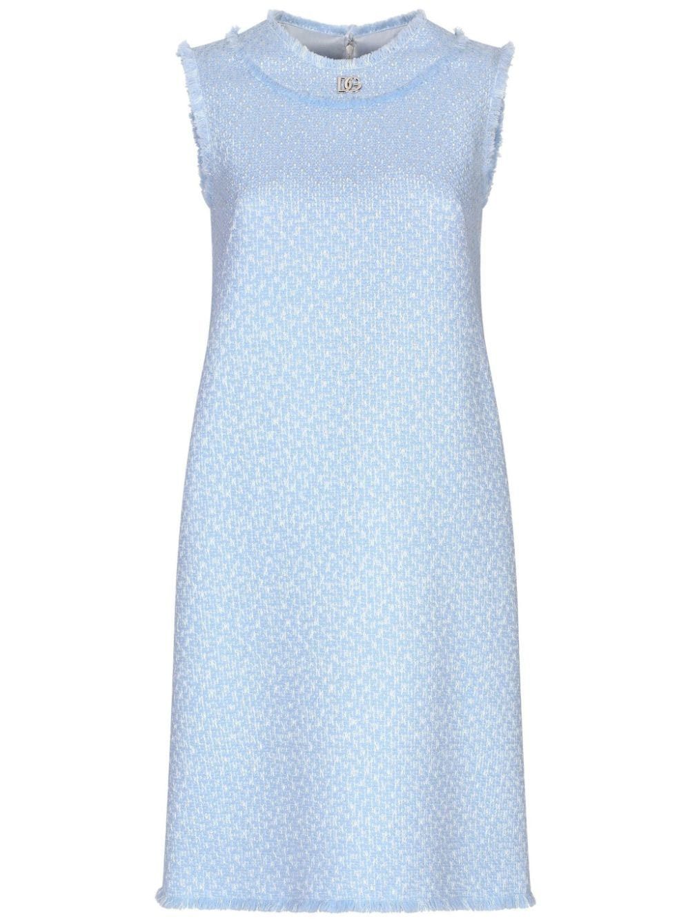 Dolce & Gabbana TWEED MINI DRESS Size S / US 4 / IT 40 - 1 Thumbnail