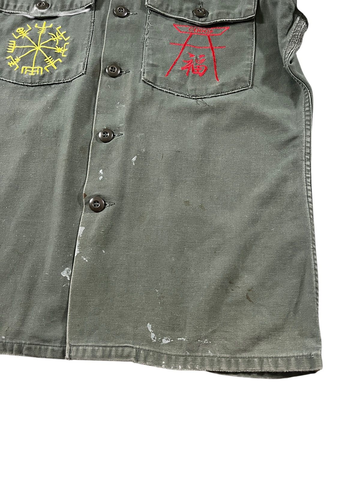 Japanese Brand Noise Craft Rebuilt Hybrid Army Button Shirt Size US L / EU 52-54 / 3 - 10 Thumbnail