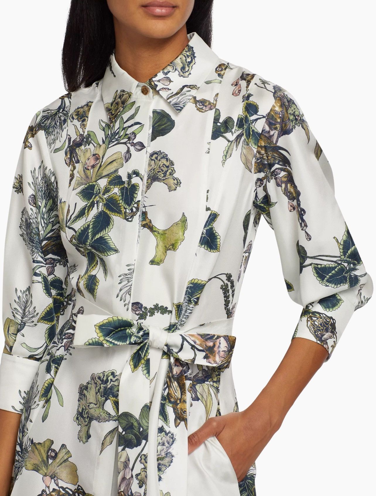 Jason Wu Jason Wu Collection Forest Silk Belted Shirtdress size 2 Size XS / US 0-2 / IT 36-38 - 6 Thumbnail