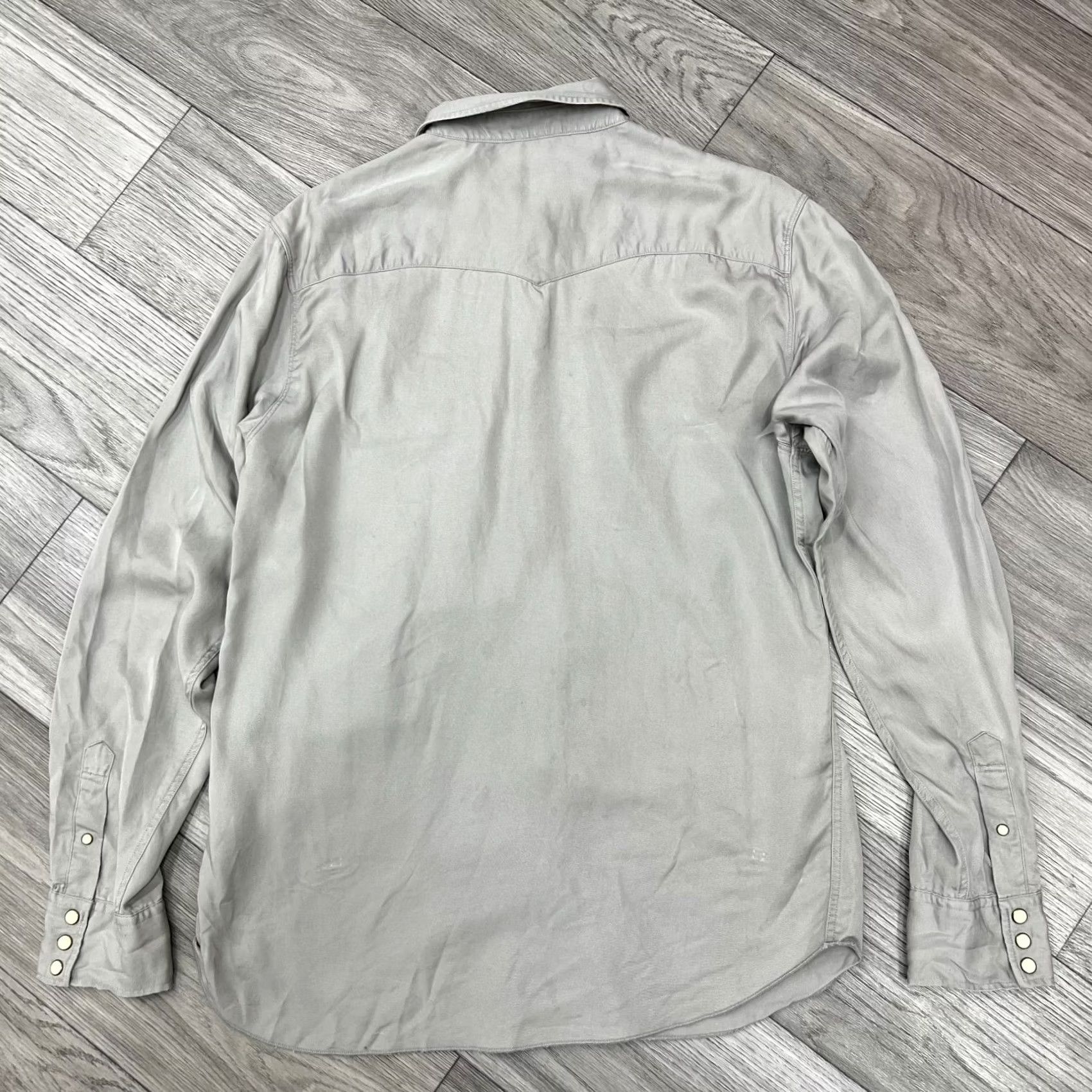 Allsaints AllSaints Stockade Snap Long Sleeve Western Shirt Mens M Gray Western Vintage No Size US M / EU 48-50 / 2 - 8 Thumbnail