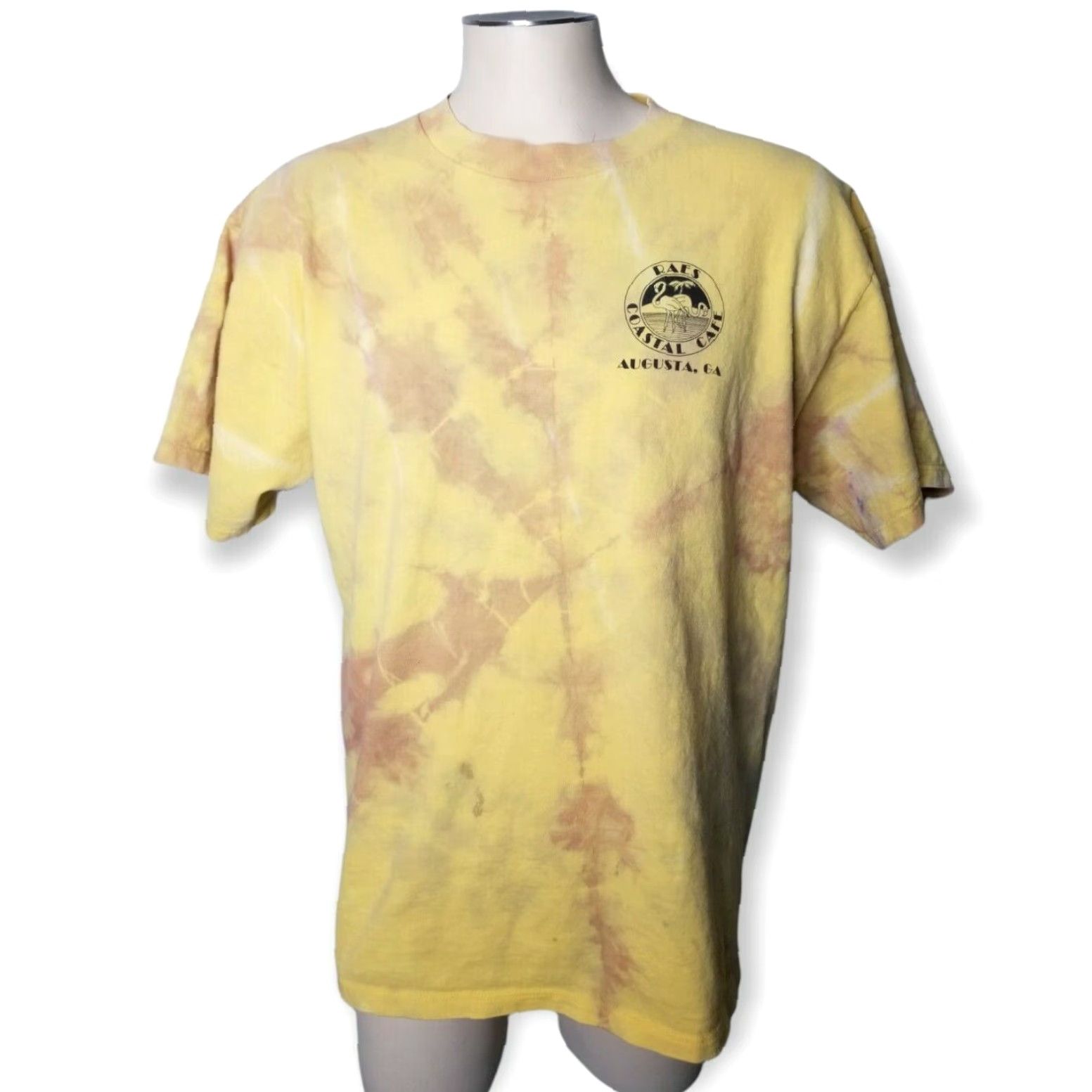 Tultex VINTAGE Men XL Rae's Coastal Cafe T-Shirt 90s Tie Dye Graphic Tee Short Sleeve Men Size US XL / EU 56 / 4 - 2 Thumbnail