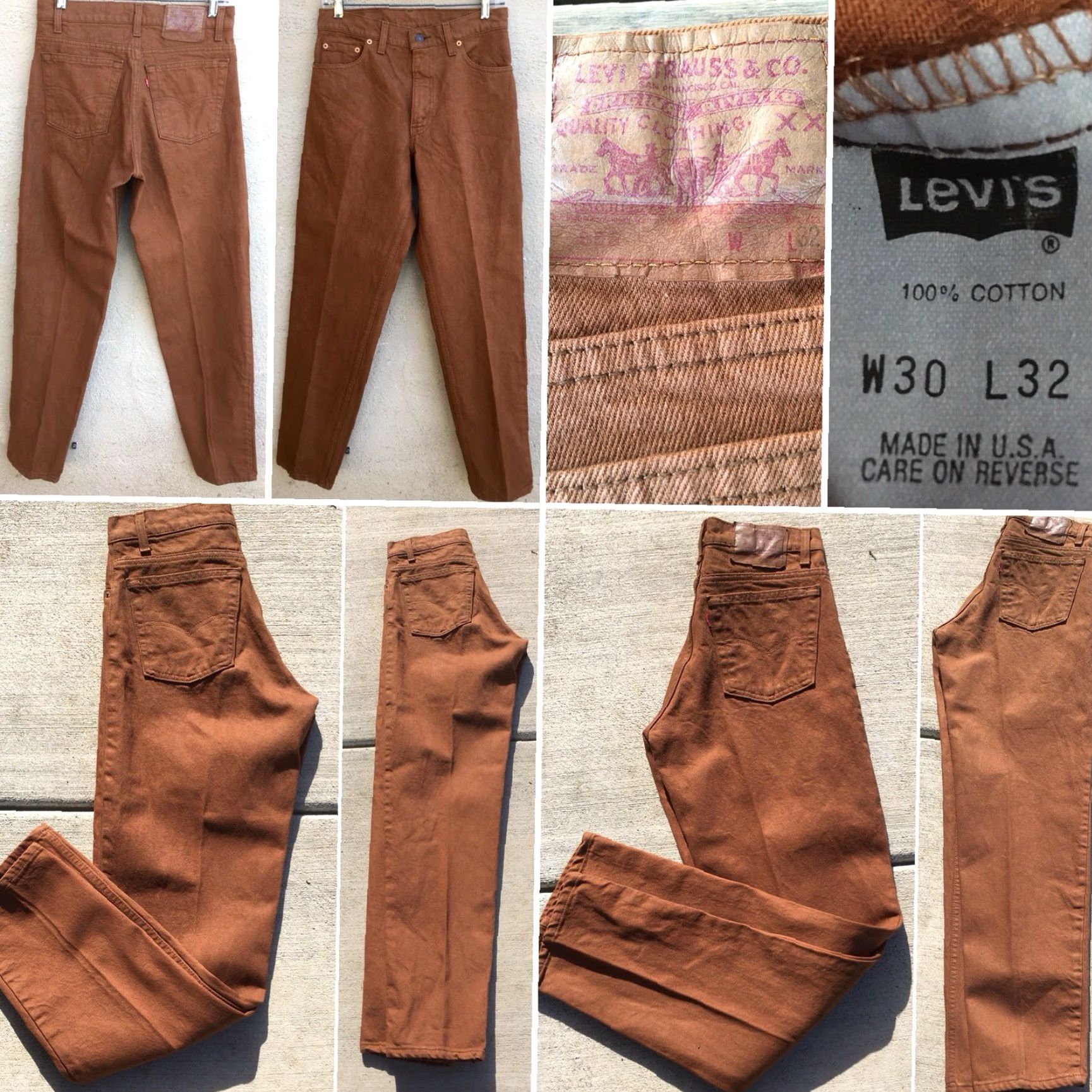 Vintage VINTAGE Levi’s 550 Jeans Brown Made In USA W 30 L 32 Levi’s Jeans Brown 30x32 USA Casual Mens Size US 30 / EU 46 - 2 Thumbnail