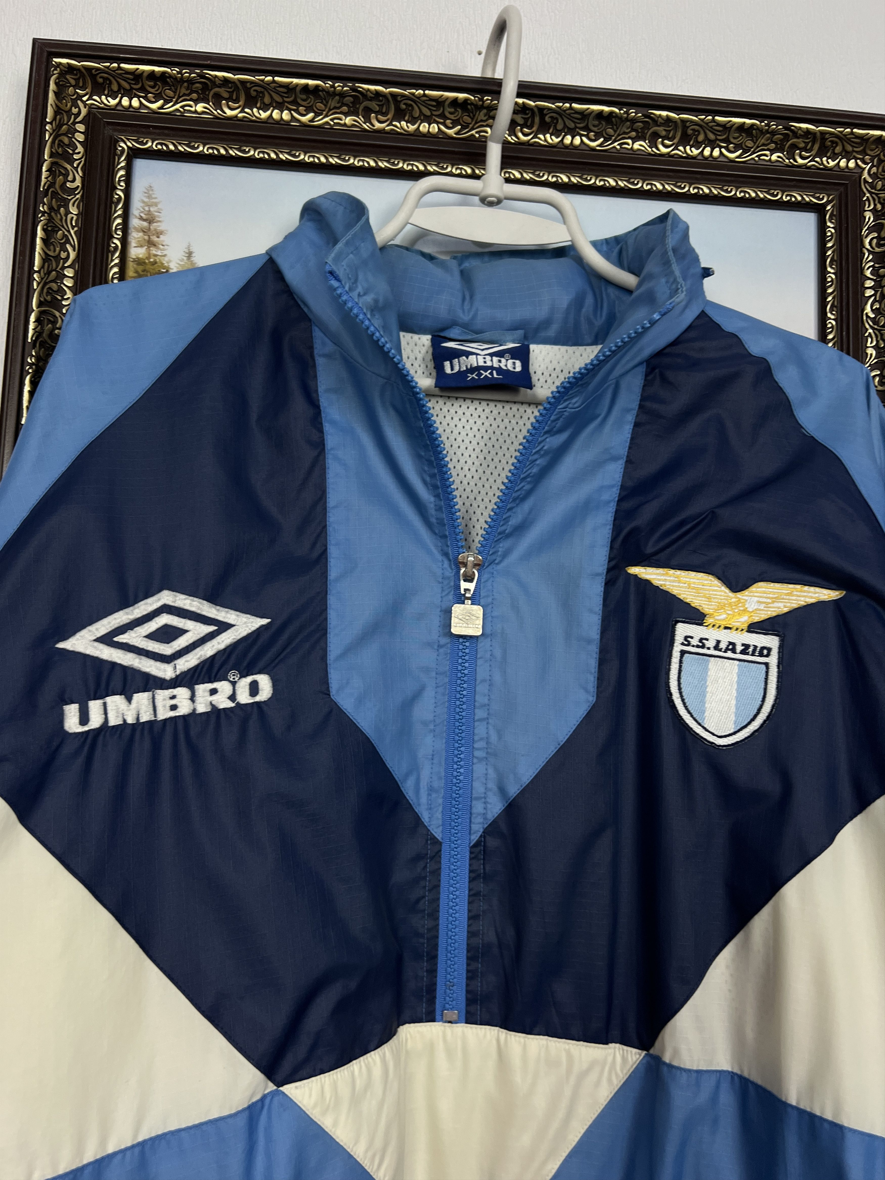 Umbro Vintage Lazio Football Jacket Soccer Track Top Rare Hype Size US XXL / EU 58 / 5 - 3 Thumbnail