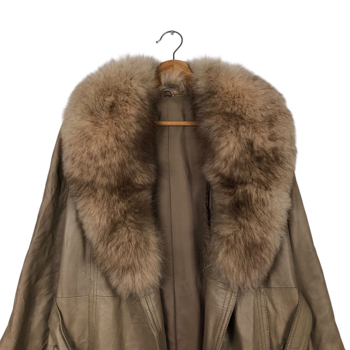 Japanese Brand 📌Vintage Long Leather Jacket Partina Double Breast Fur Size US M / EU 48-50 / 2 - 4 Thumbnail