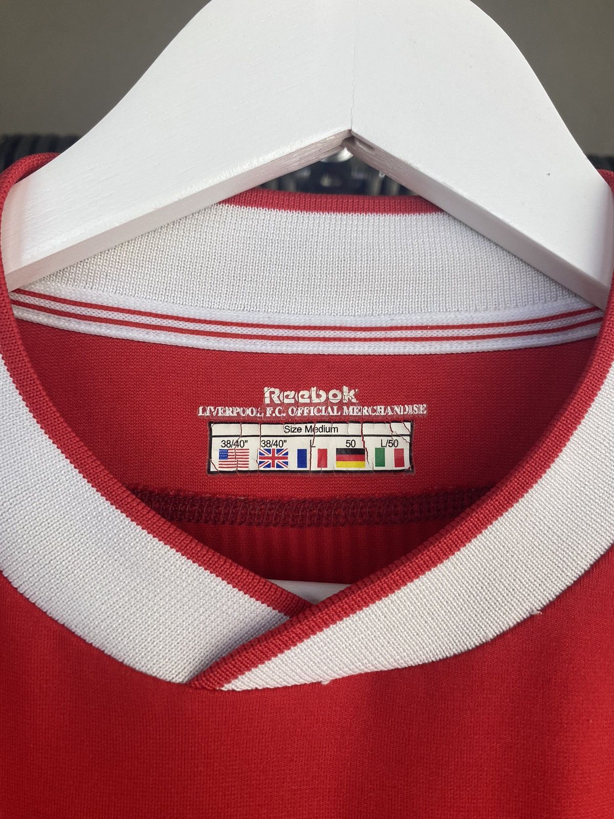 Reebok 2002/04 REEBOK LIVERPOOL HOME SOCCER FOOTBALL JERSEY SHIRT Size US M / EU 48-50 / 2 - 6 Thumbnail