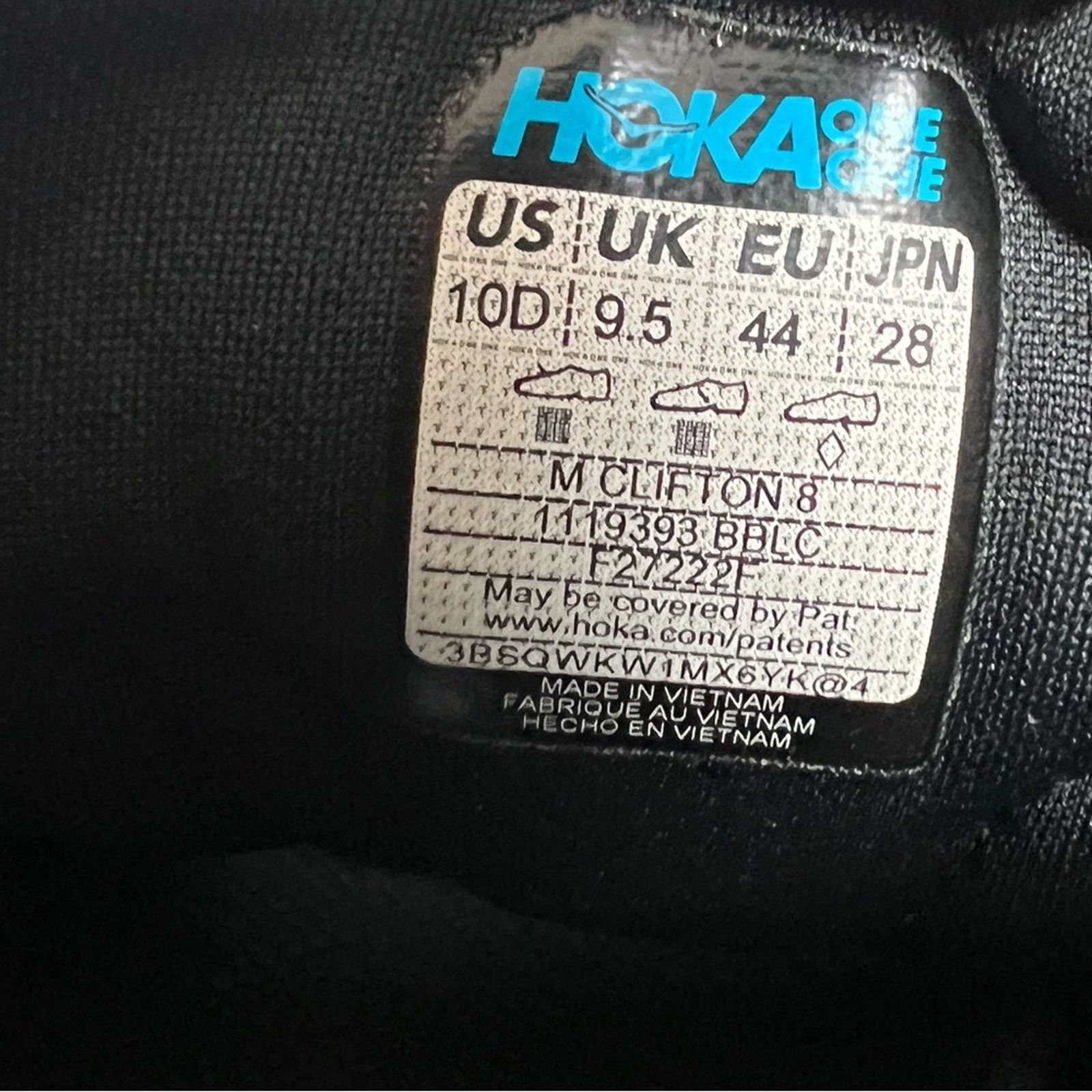 Hoka HOKA One One Clifton 8 Black Black Mens Shoes Size US 10 D Size US 10 / EU 43 - 8 Thumbnail
