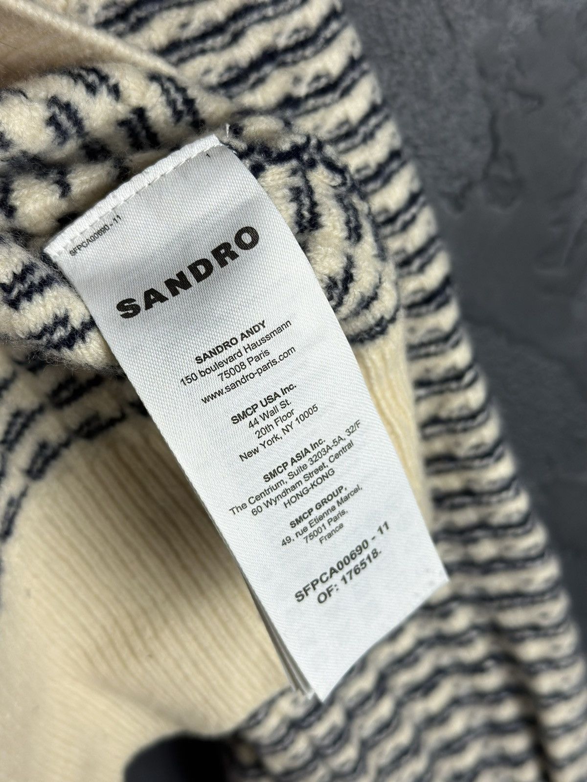 Designer × Sandro SANDRO Striped V-neck Wool Cardigan Size 1 Size S / US 4 / IT 40 - 13 Thumbnail