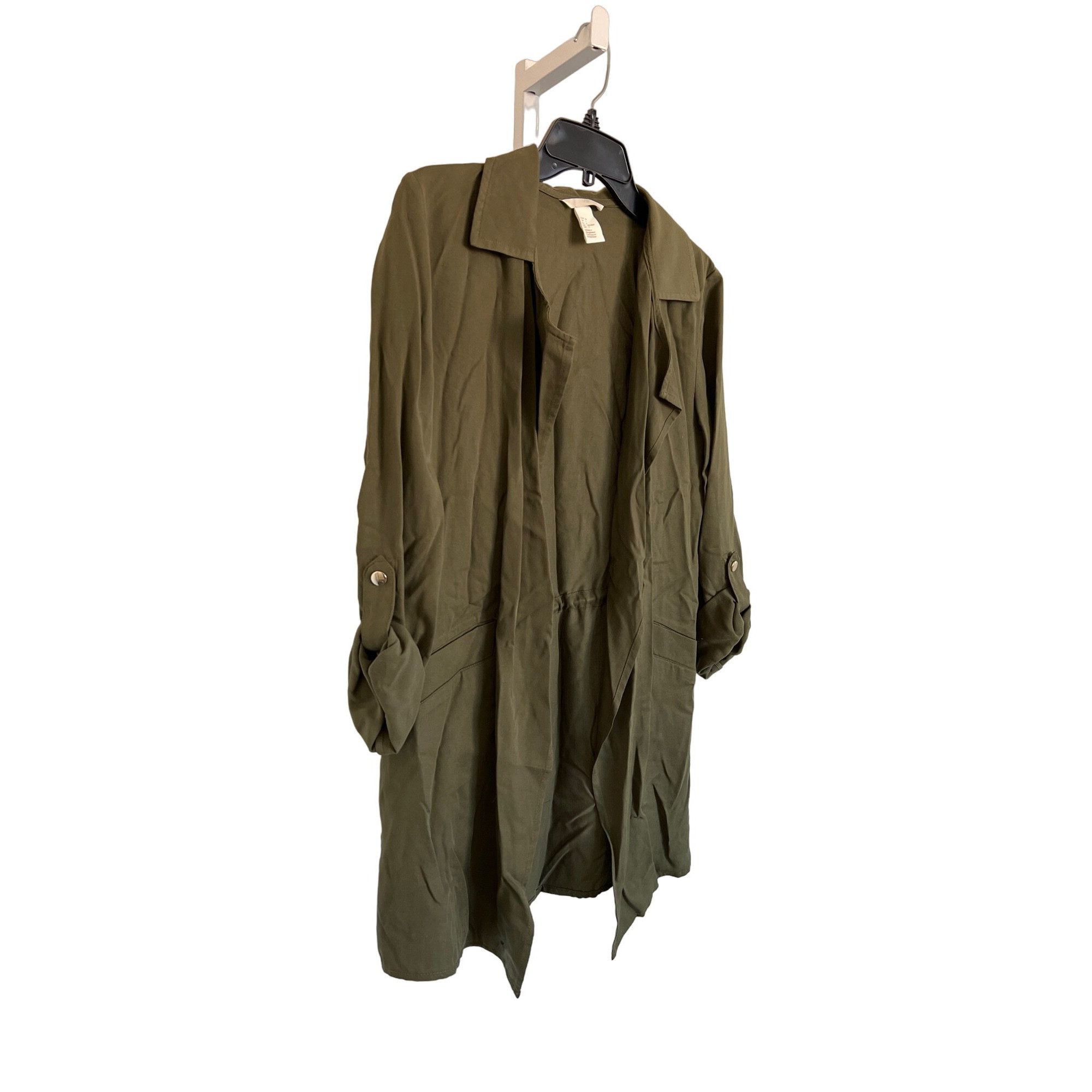 H&M H&M Hunter Green Lyocell Duster Jacket Size S / US 4 / IT 40 - 2 Thumbnail