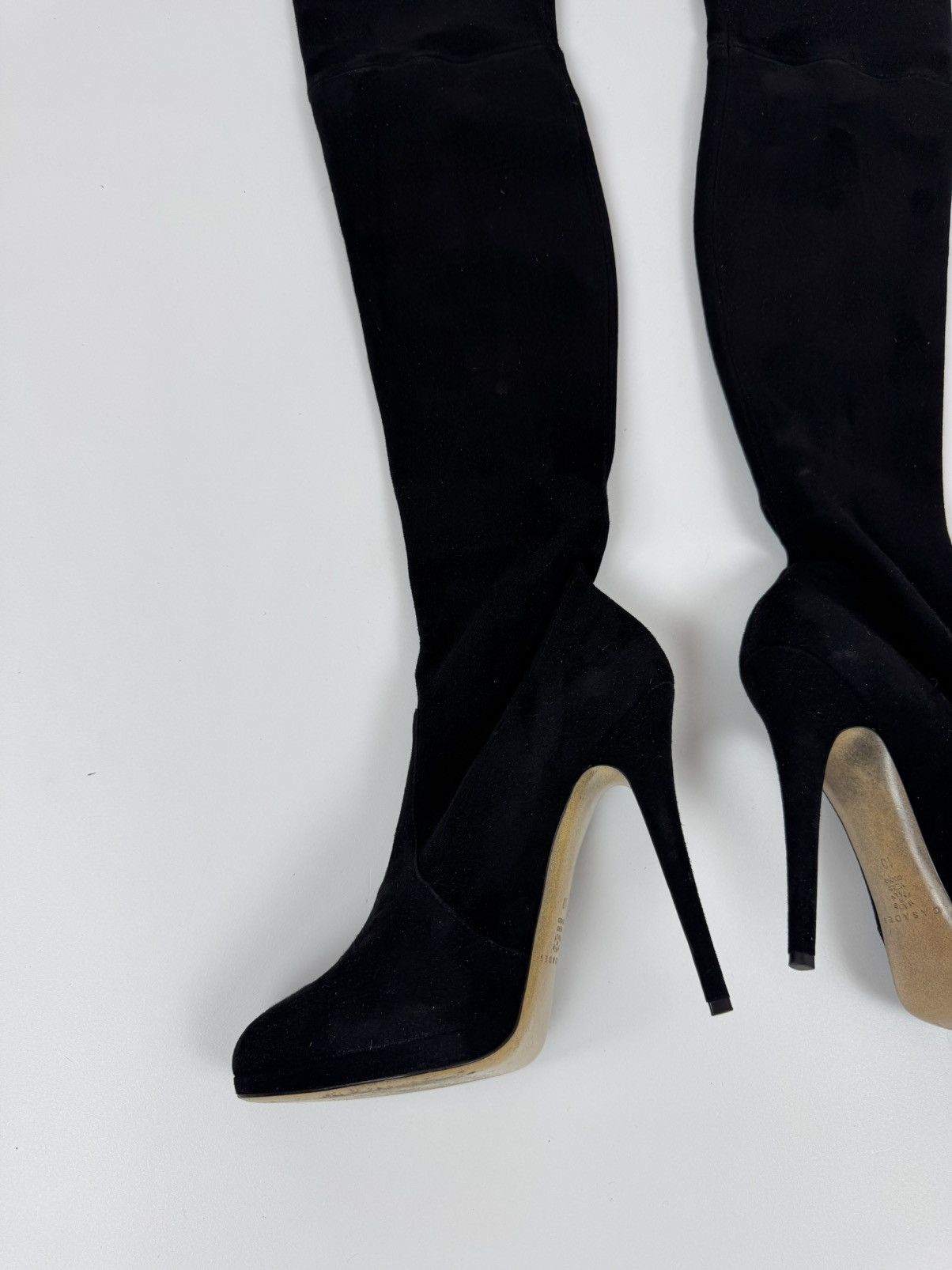 Casadei × Casedei CASADEI Suede Over The Knee Boots Stiletto Heels Avant Garde Size US 10 / IT 40 - 7 Thumbnail
