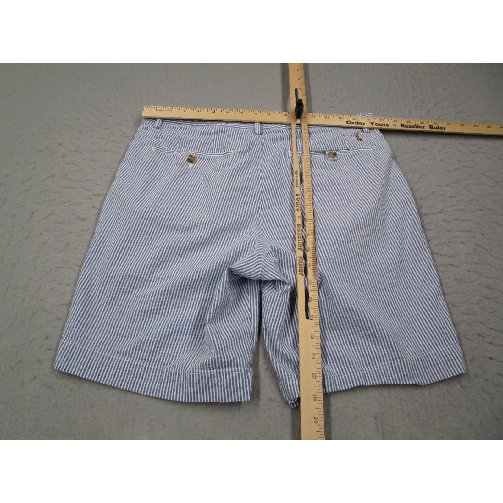 Polo Ralph Lauren VINTAGE Polo Ralph Lauren Shorts Men 32 Chino Blue Seersucker Classic Golf Casual Size US XS / EU 42 / 0 - 6 Thumbnail
