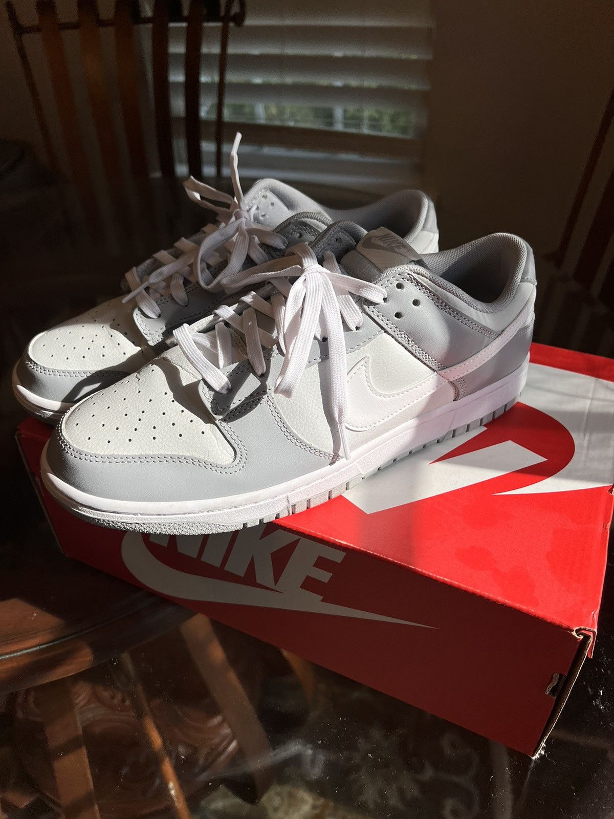 Nike Nike Dunk Low Retro Pure Platinum/Wolf Grey Size US 10.5 / EU 43-44 - 2 Thumbnail