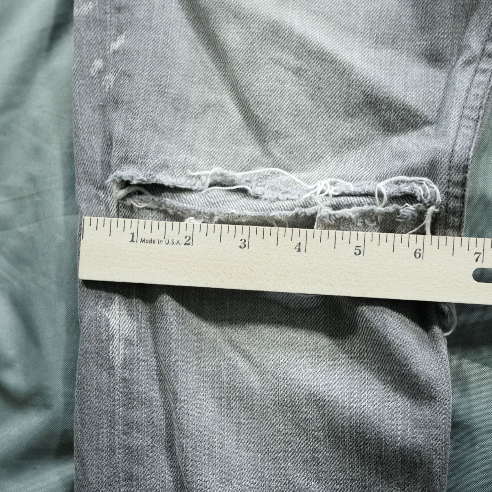 Allsaints VINTAGE All Saints Jeans Mens Slim Pistol 30x33 Light Wash Gray Skinny Distressed 5-Pocket Denim Cotton Logo Mens Size US 30 / EU 46 - 5 Thumbnail