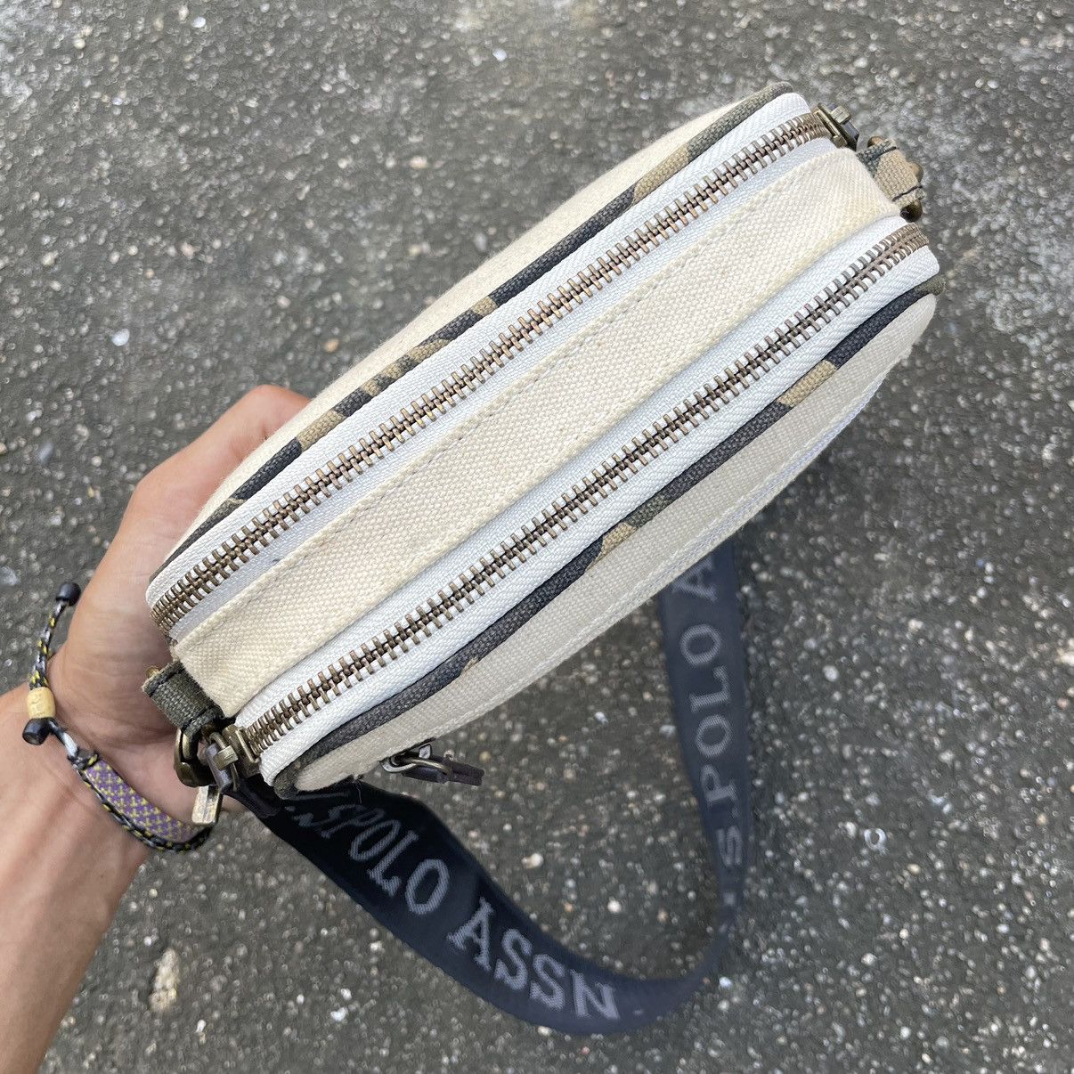 Canvas × U.S. Polo Assn. U.S.Polo.Assn Logo Canvas Military Small Crossbody Size ONE SIZE - 3 Thumbnail