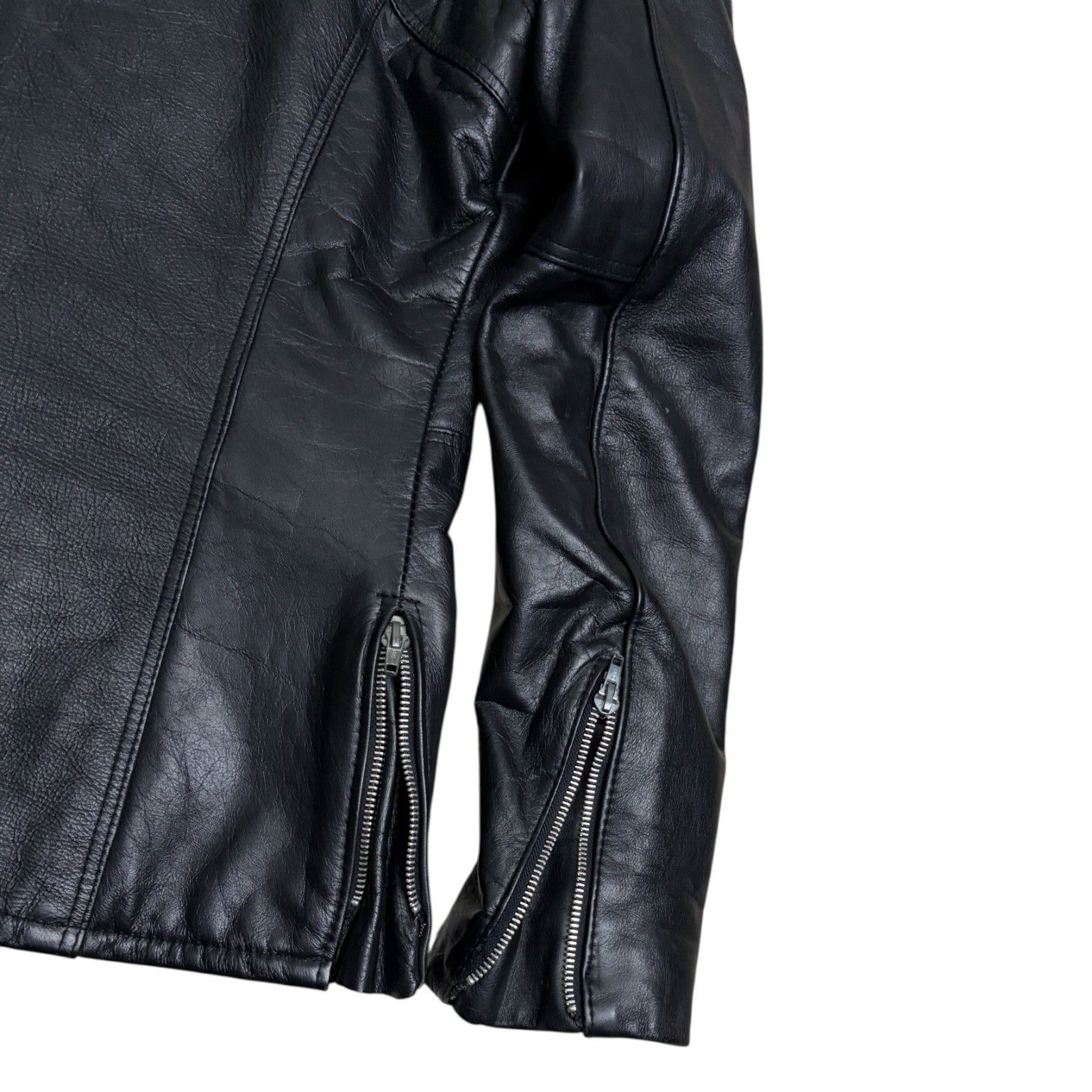 Bristol Studios BRISTOL Vintage Golden Crown LEATHER Luxury Jacket Small Size S / US 4 / IT 40 - 7 Thumbnail