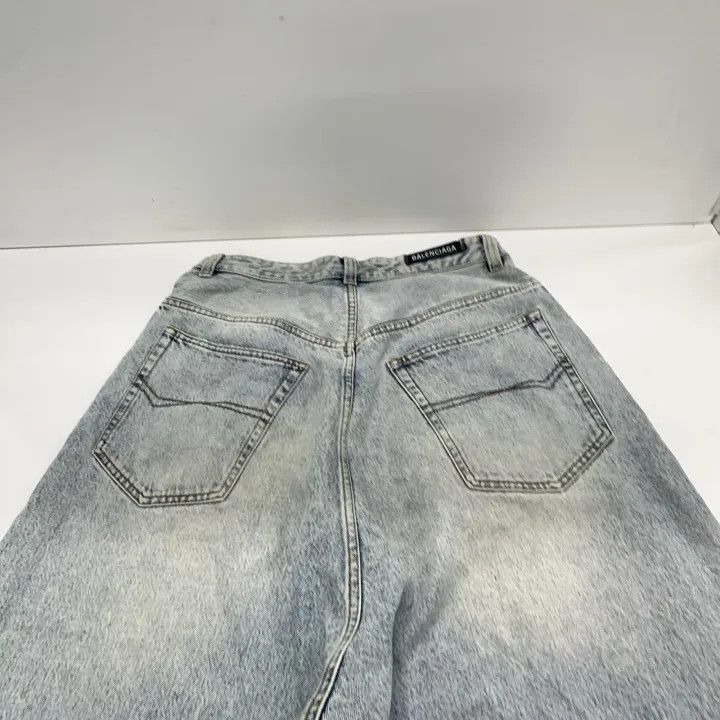 Balenciaga Balenciaga Wide Leg High Waist Denim Jeans 0079-2507 Size US 26 / EU 42 - 7 Thumbnail