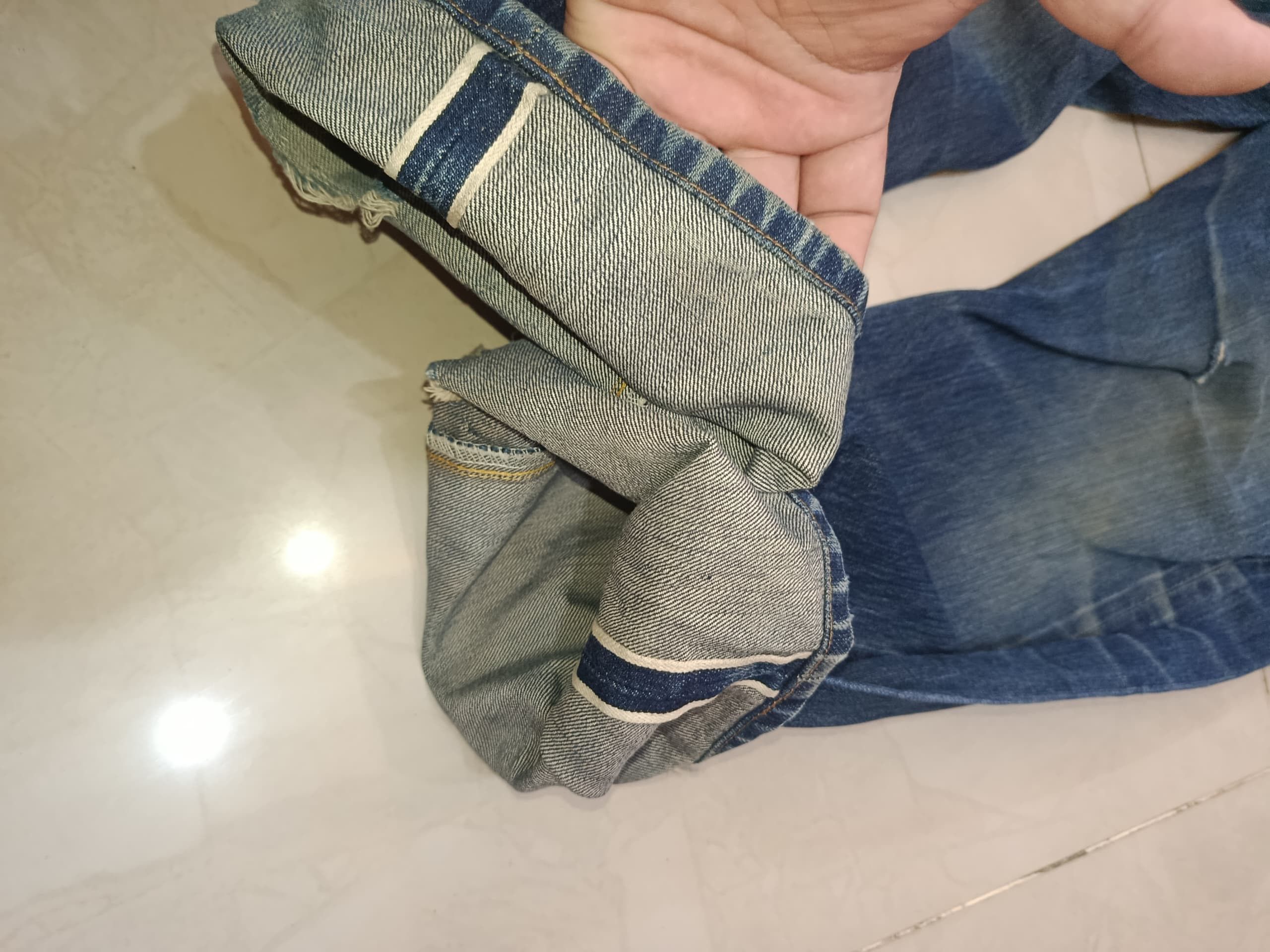 Levi's DISTRESSED LEVIS S501XX #555 BIG E SELVEDGE DENIM Size US 36 / EU 52 - 7 Thumbnail